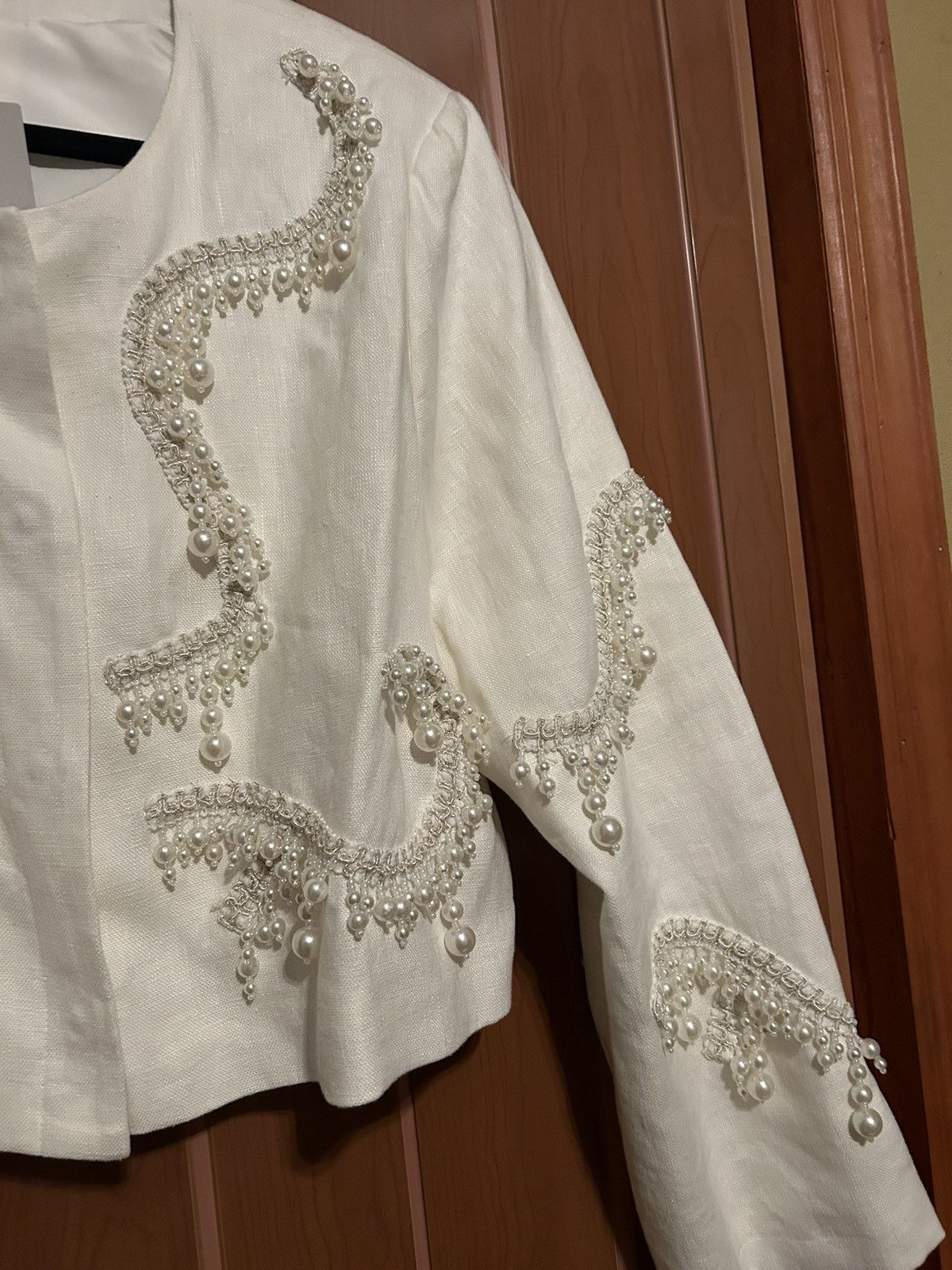 H&M H & M beaded jacket linen Size L / US 10 / IT 46 - 10 Thumbnail