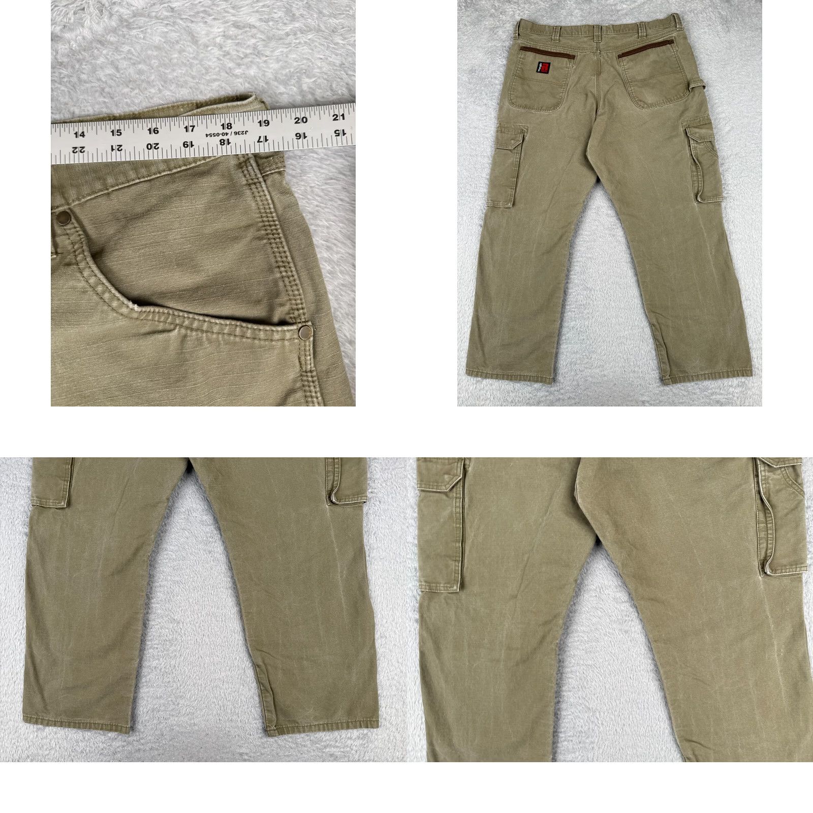 Wrangler Wrangler Pants Men 40 Beige Cargo Twill Workwear Cotton Durable 38x28 READ Size US 40 / EU 56 - 9 Thumbnail
