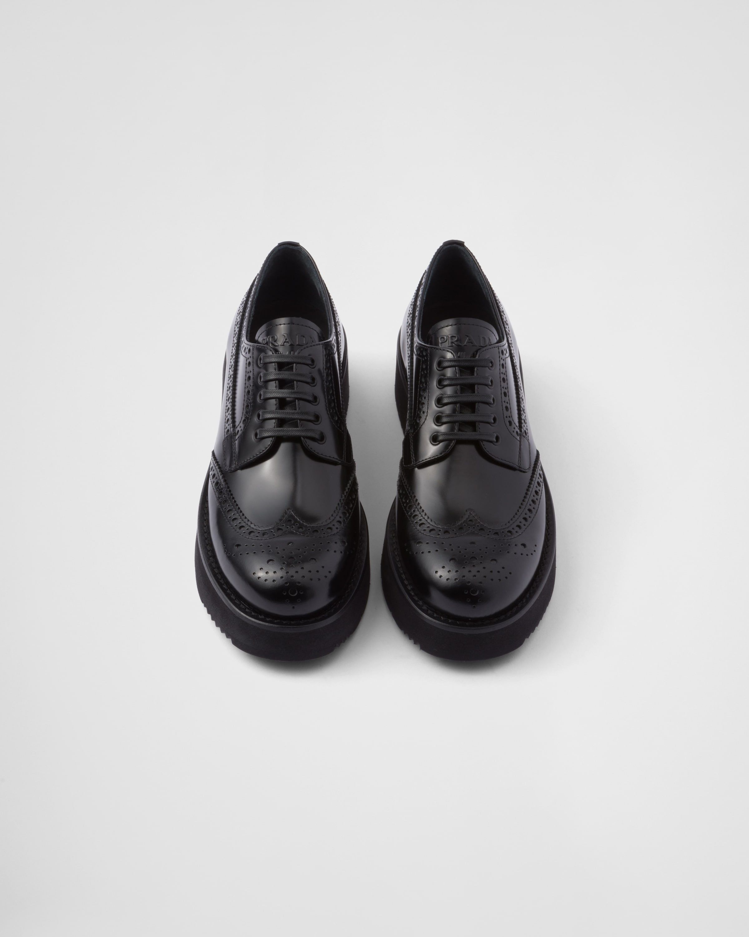 Prada o1mt1gz0225 Brushed Derby Shoes in Black Size US 13 / EU 46 - 3 Thumbnail