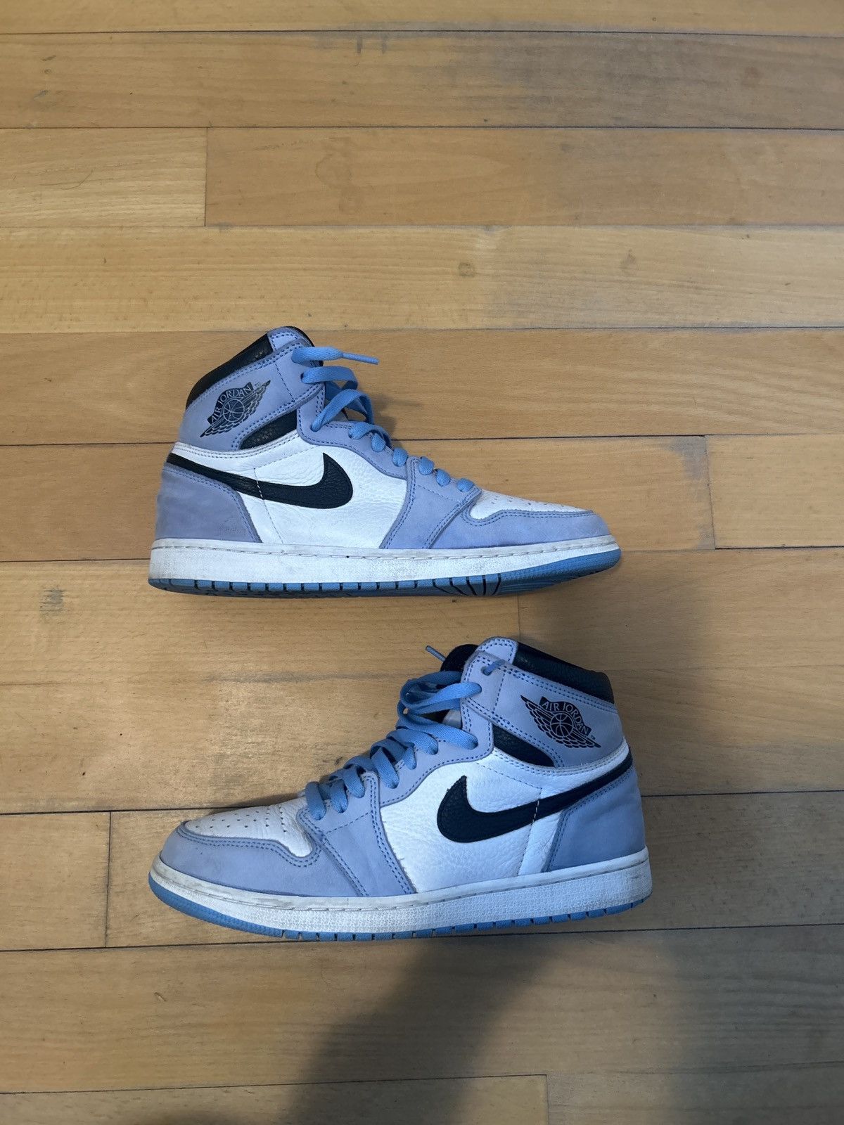 image of Nike Jordan 1 Unc/university Blue Shoes, Men's (Size 9.5)