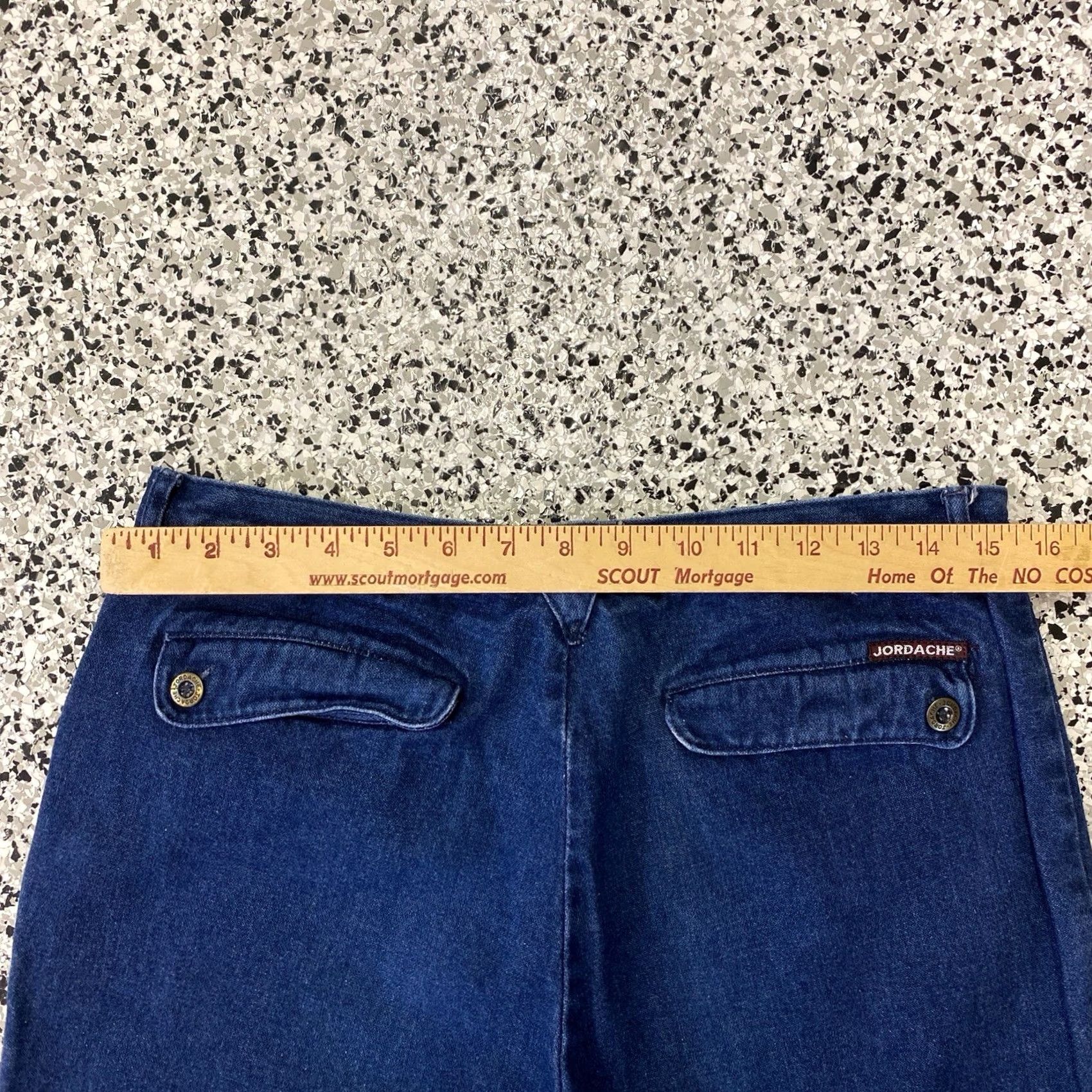 Jordache VINTAGE Jordache Jeans Womens Blue Wash Tapered Regular 31x30 Hemmed Size 24" / US 00 / IT 34 - 5 Thumbnail