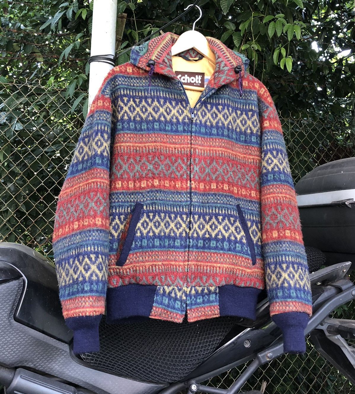 Schott VTG Schott NYC Wool Navajo Blanket Bomber Jacket Made In 🇺🇸 Size US M / EU 48-50 / 2 - 4 Thumbnail