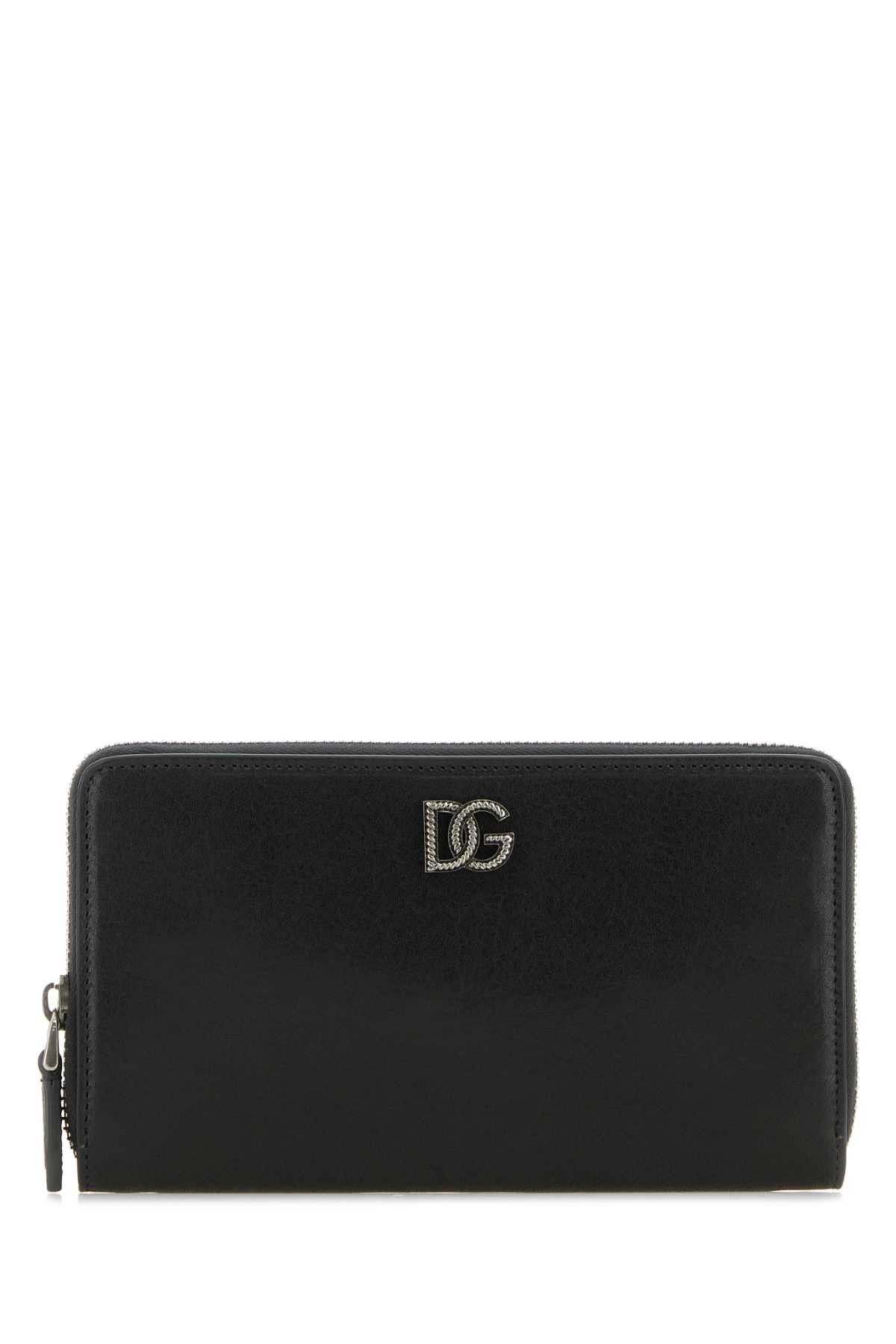 Dolce & Gabbana Black Leather Wallet Size ONE SIZE - 1 Thumbnail
