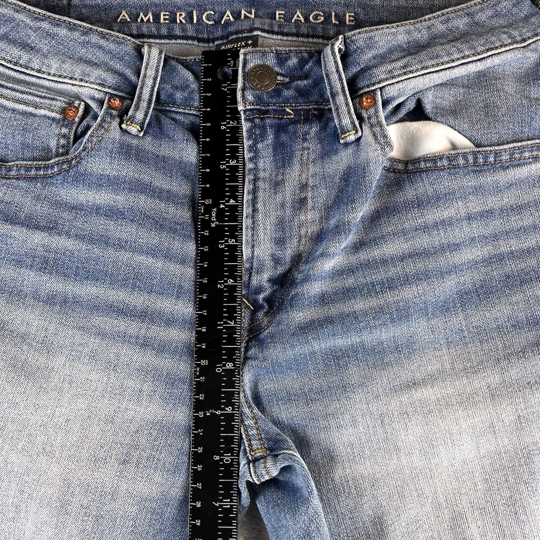 American Eagle Outfitters American Eagle Outfitters Air Flex+ Jeans Athletic Blue Denim 31x32 Men Straight Jeans Size US 31 - 5 Thumbnail