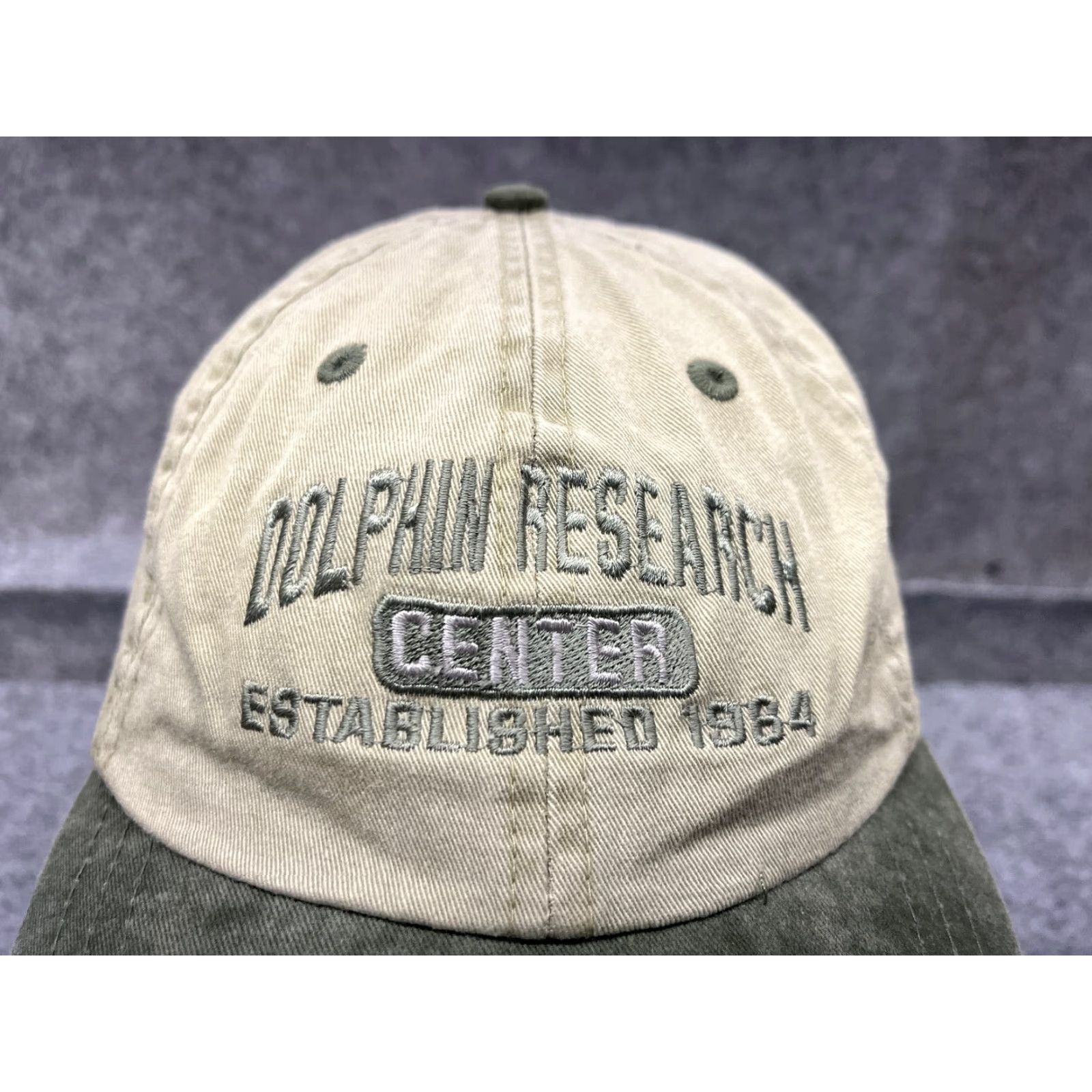 Vintage OPI Dolphin Research Center Hat Cap Strap Back Adult One Size Gray Cotton Baseball Cap Adjustable Twill Beach Outdoor Camp Men Size ONE SIZE - 2 Thumbnail