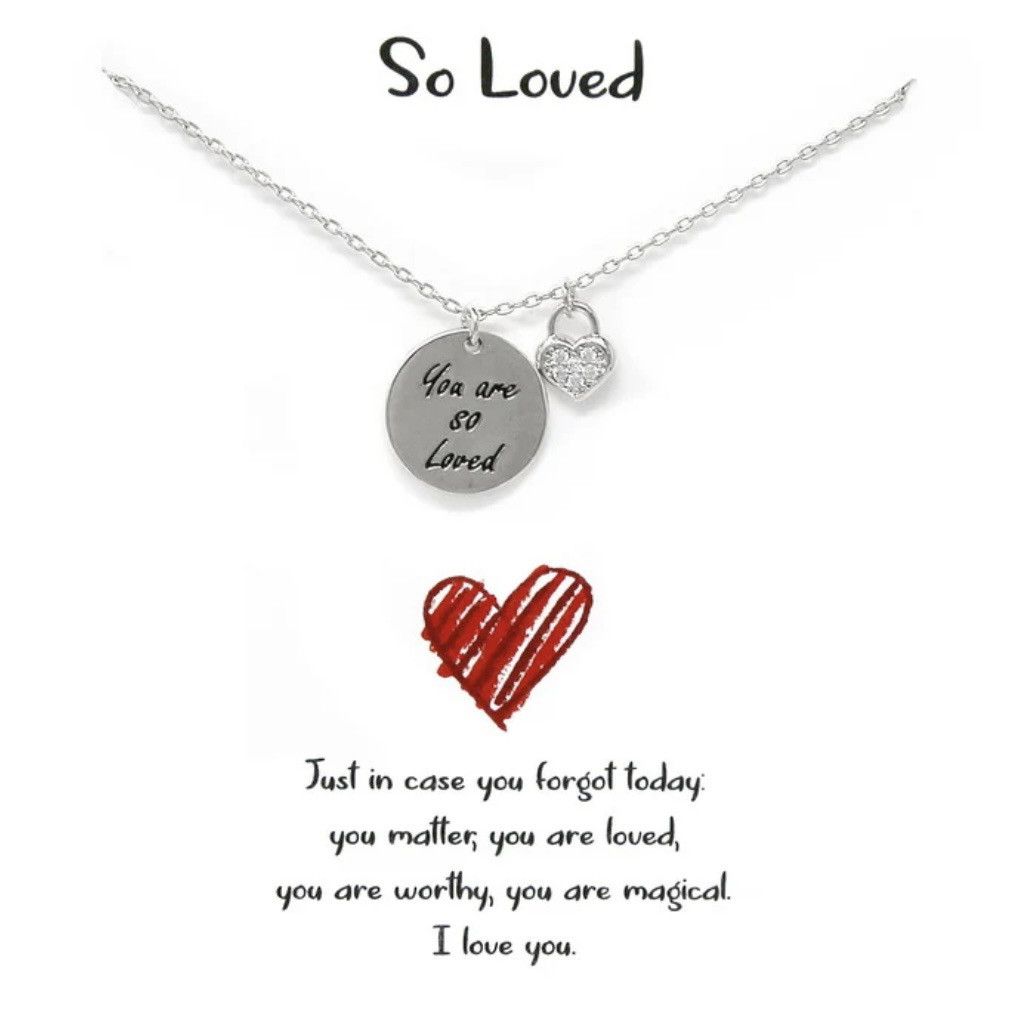 Other You Are So Loved Rhodium dipped pendant necklace Size ONE SIZE - 2 Thumbnail