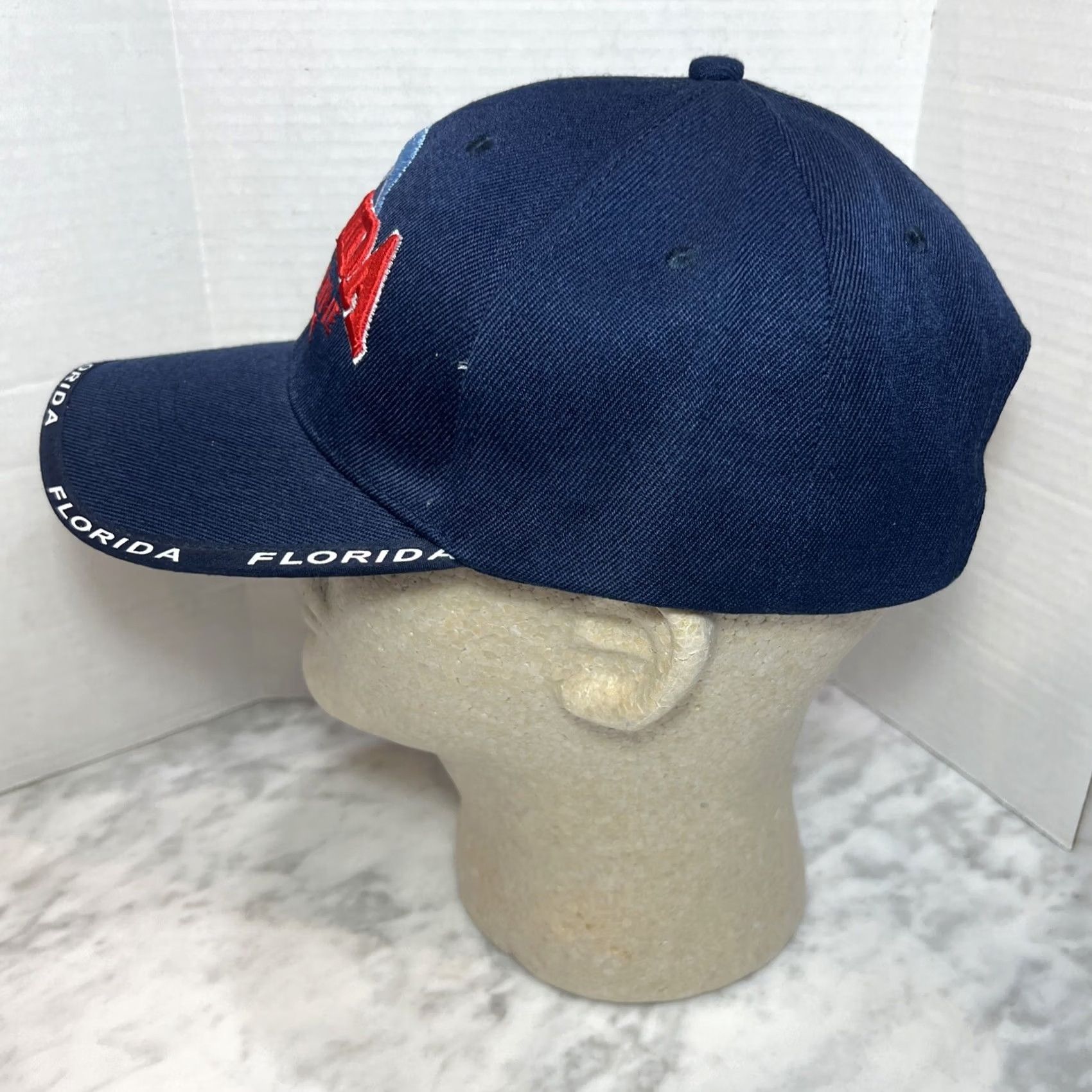 Vintage VINTAGE Florida Sun Shine State Hat Dolphin Embroidered Adult Baseball Cap Adjustable Mens Blue Size ONE SIZE - 4 Thumbnail