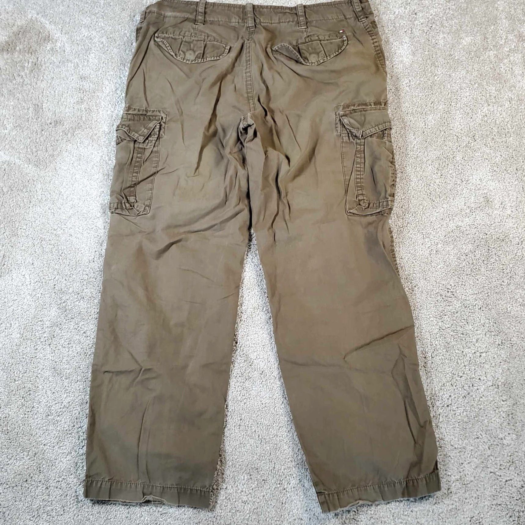 Polo Ralph Lauren Tommy Hilfiger Cargo Pants Men's 36x32 Brown Tan Pockets Workwear Cargo Pocket Logo Classic Dad Modern Outdoor Pants Mens Brown 36x32 Size US 34 / EU 50 - 4 Thumbnail