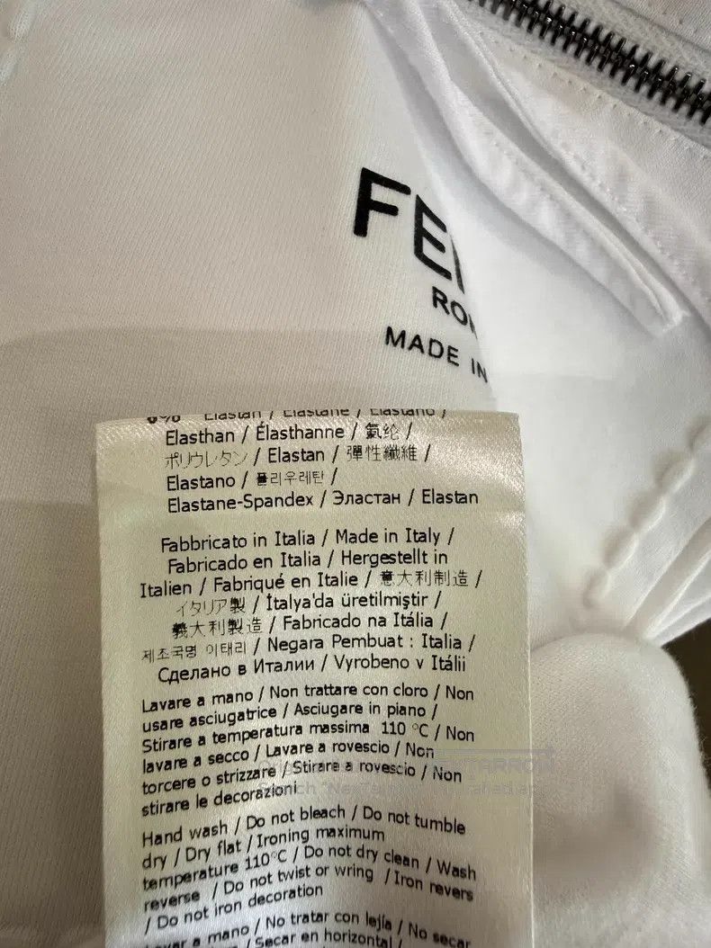 Fendi Fendi White Zip Pocket Short Sleeve T-Shirt Size S / US 4 / IT 40 - 6 Thumbnail