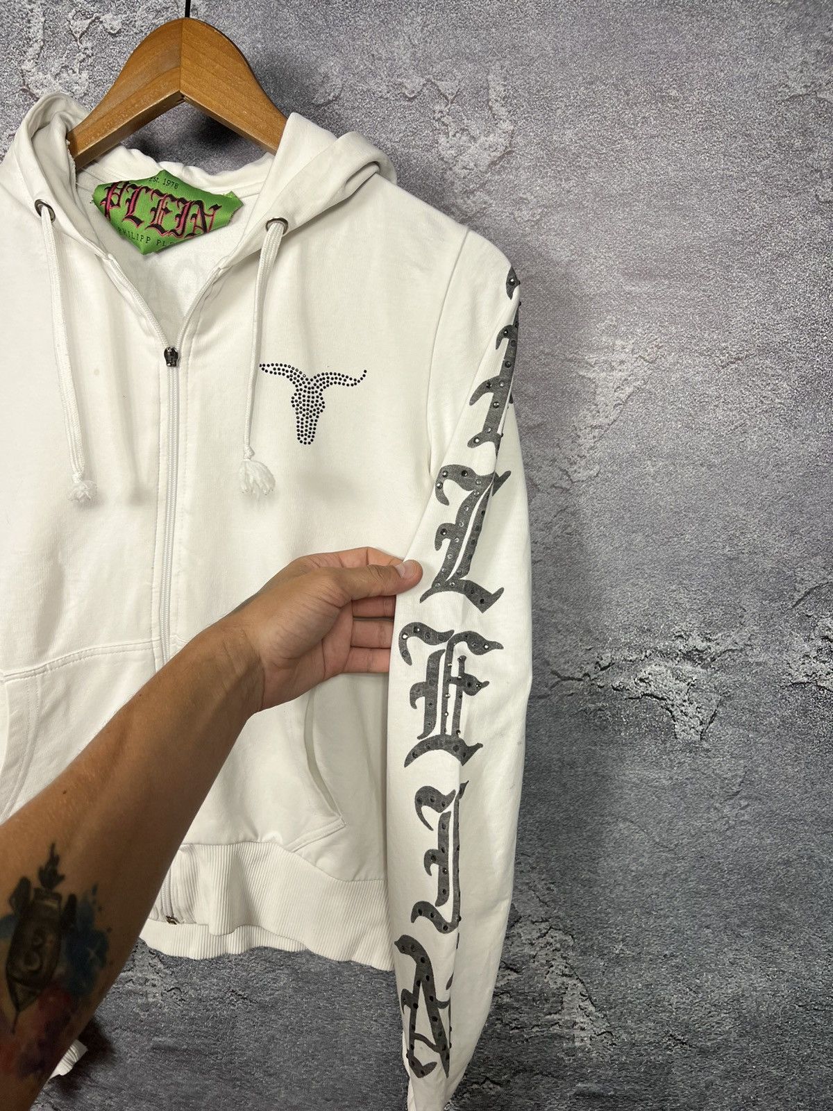 Philipp Plein Vintage Philipp Plein Zip Hoodie With Cross Chrome Style Size M / US 6-8 / IT 42-44 - 9 Thumbnail