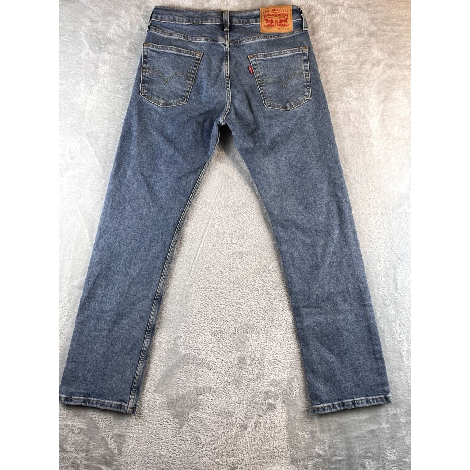 Levi's Levi's 513 Jeans Mens 30x30 Blue Slim Straight Light Wash Mid Rise Stretch Denim Pants Jeans Mens Regular Size Size US 30 / EU 46 - 2 Thumbnail