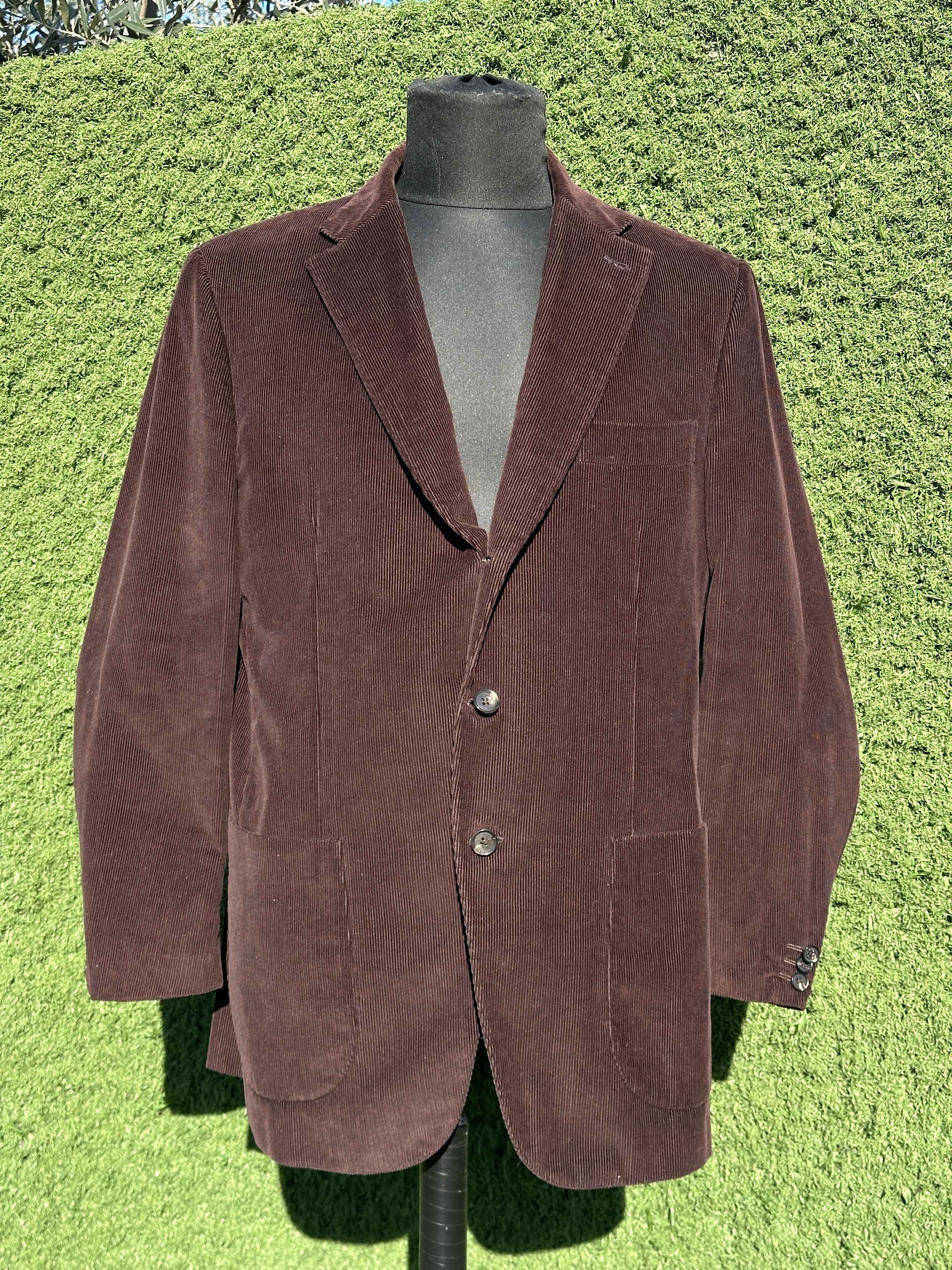 Isaia Rare Isaia Napoli Brown Corduroy Blazer Size 54 Drop 7R Size 54R - 10 Thumbnail