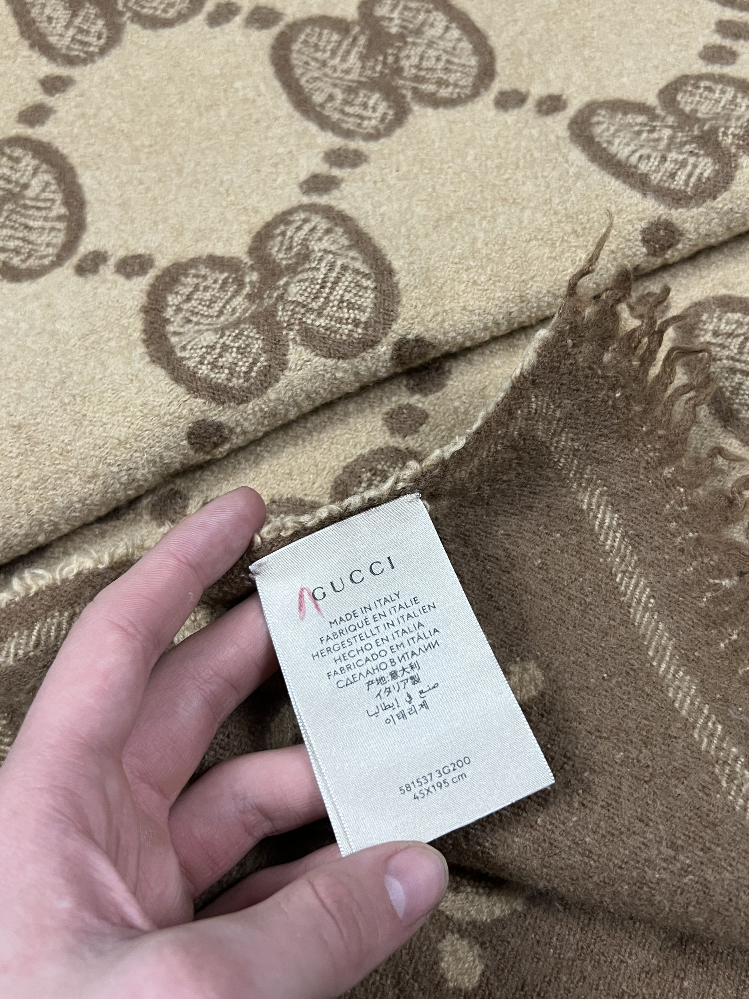 Gucci gucci monogram for women size 45x195 wool Size ONE SIZE - 3 Thumbnail