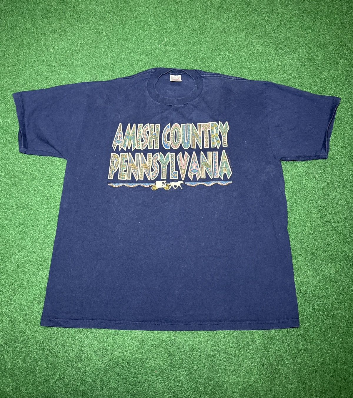 Vintage Vintage Amish Country Pennsylvania Buggie XL 90s T Shirt Size US XL / EU 56 / 4 - 1 Thumbnail