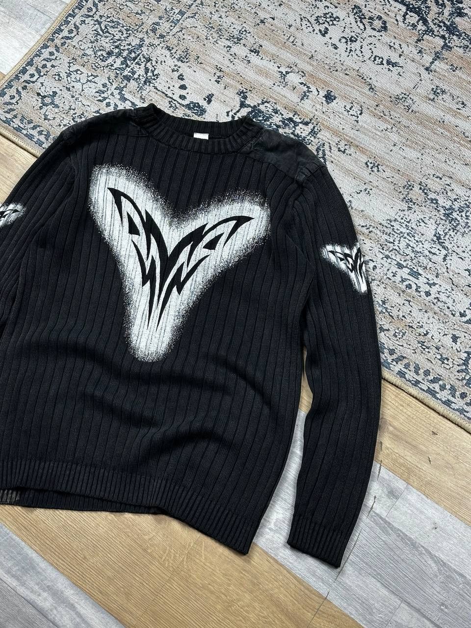Japanese Brand Vinatge Avant Garde Trible Ribbed Sweater Size US M / EU 48-50 / 2 - 1 Thumbnail