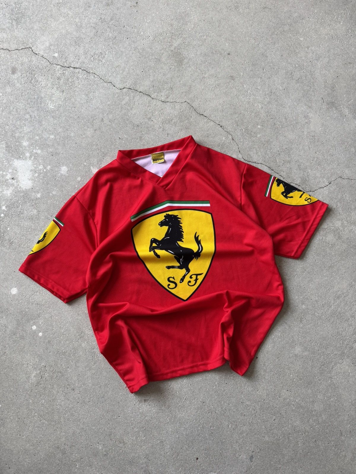 Ferrari × Vintage Vintage Ferrari Jersey T-Shirt Size US L / EU 52-54 / 3 - 6 Thumbnail