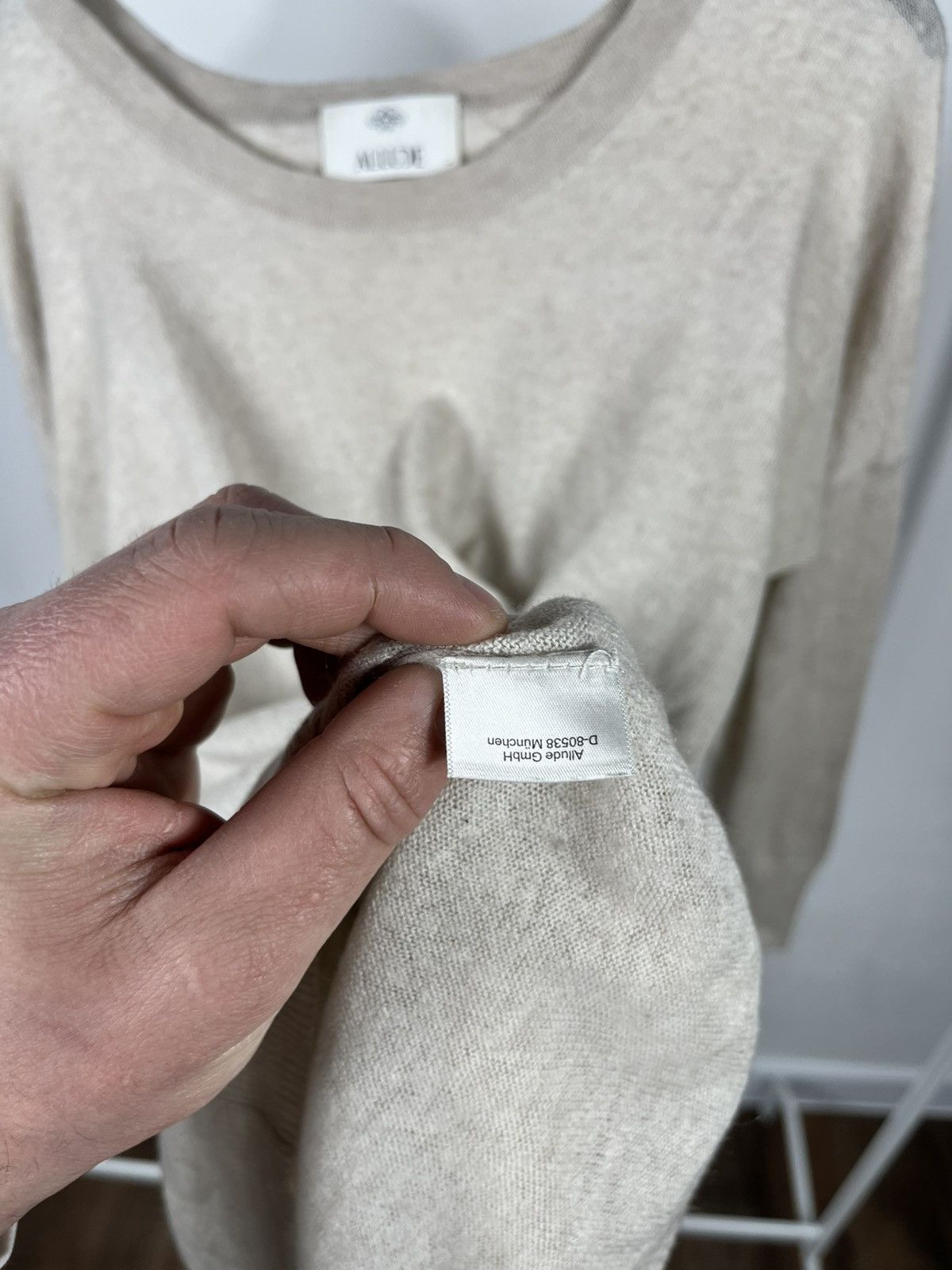 Allude Allude Cashmere Knit Sweater Beige Size L Size L / US 10 / IT 46 - 7 Thumbnail