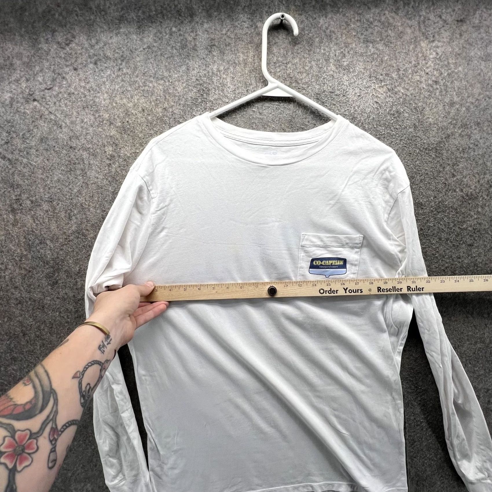 Vineyard Vines Vineyard Vines Shirt Mens Medium White Long Sleeve Co-Captain Pocket Tee Tagless Shirt Size US M / EU 48-50 / 2 - 5 Thumbnail