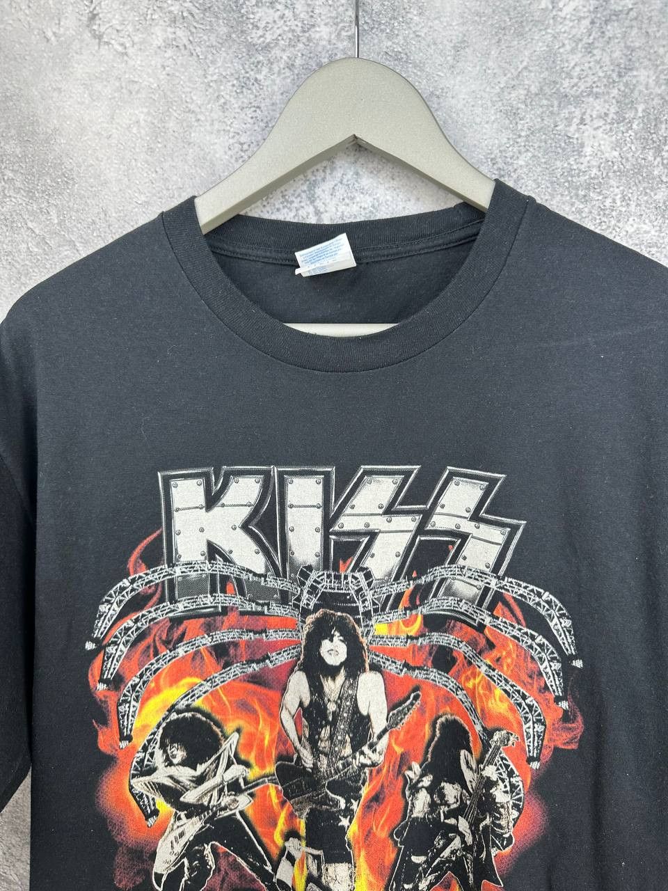 KISS KISS Band Tee Black Port & Company Cotton Rock Tour T-Shirt Size US L / EU 52-54 / 3 - 4 Thumbnail