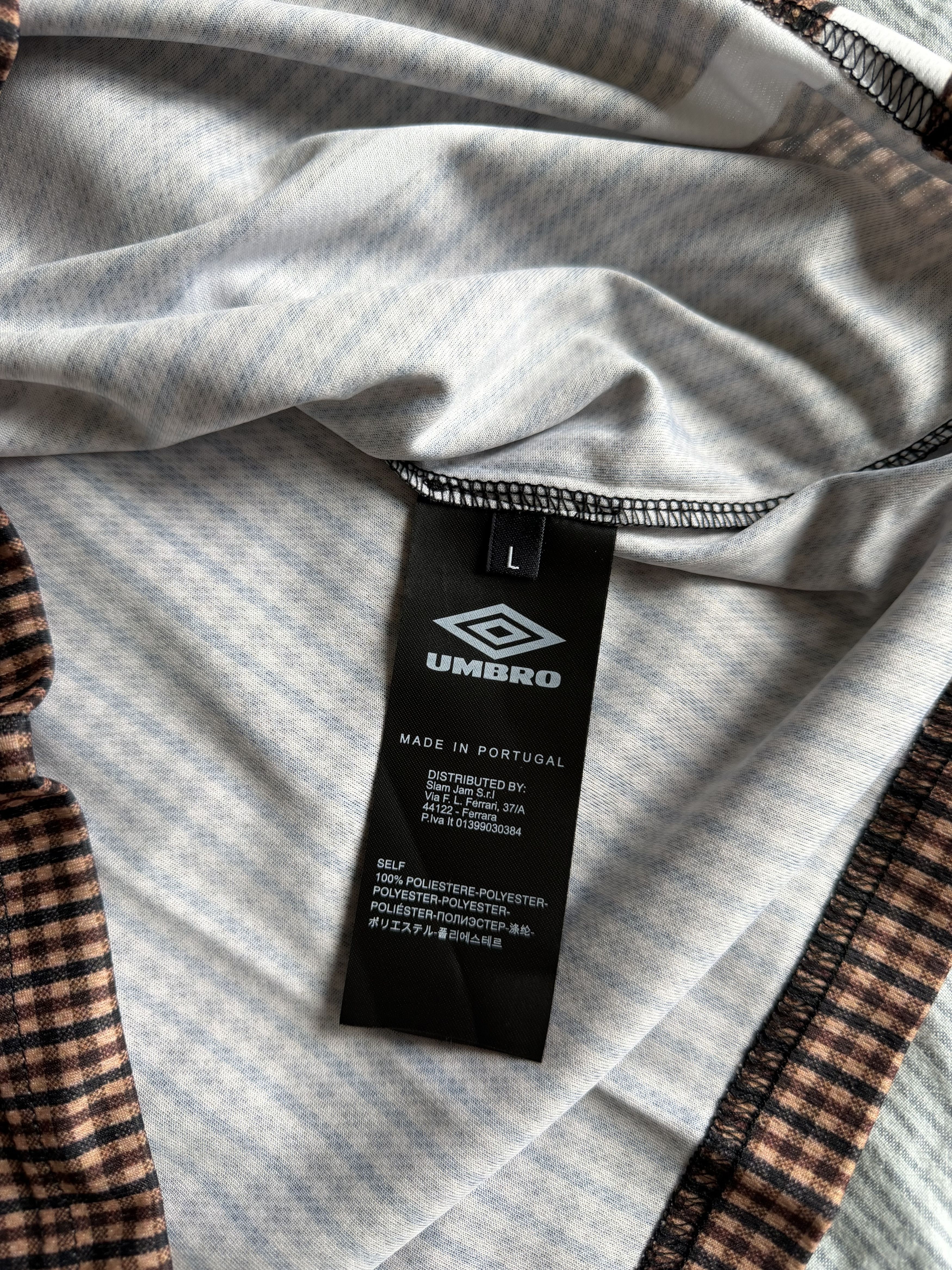 Umbro Penalty Culture Cult Unity Check Polo in Beige