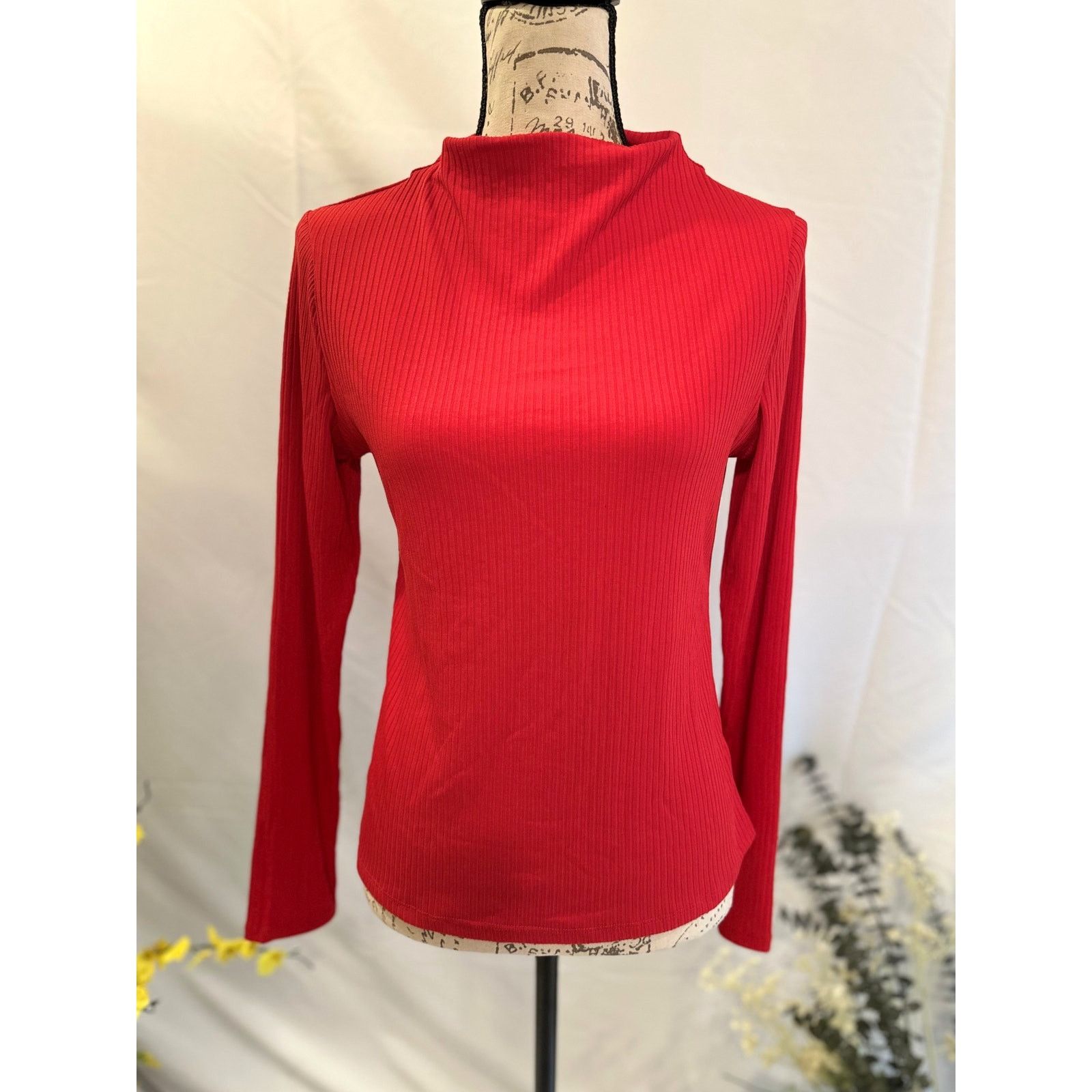 Other A New Day Boat Neck Long Sleeve Knit Top Red size M Size M / US 6-8 / IT 42-44 - 4 Thumbnail