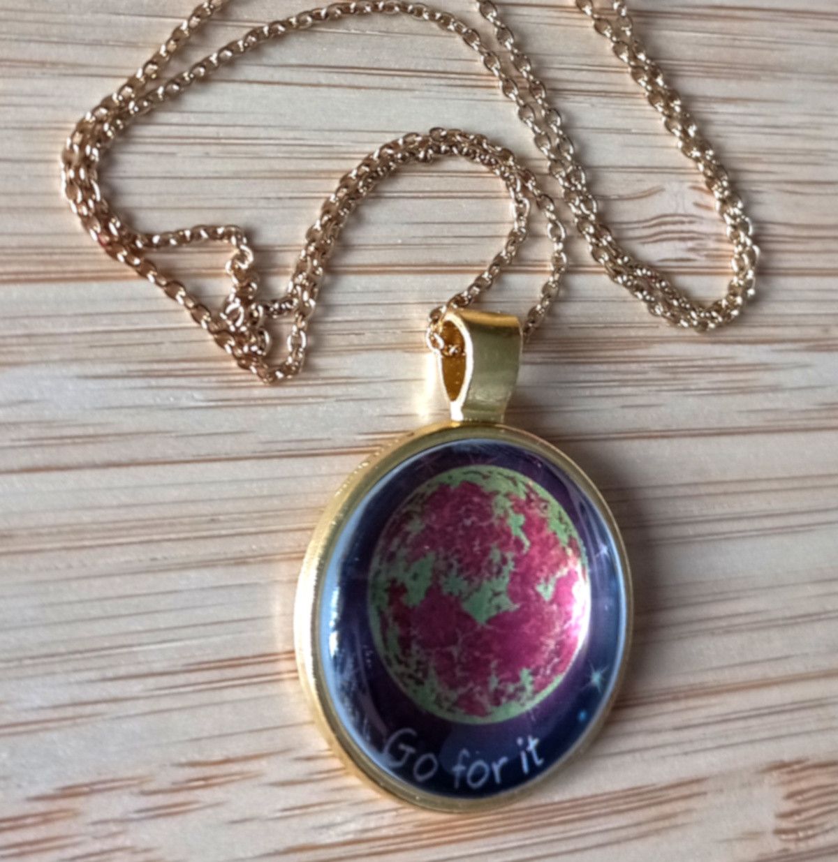 Hysteric Glamour × Japanese Brand × Vintage Punk Tiny Planet Sun Stainless Steel Gold Necklace Unique Size ONE SIZE - 5 Thumbnail