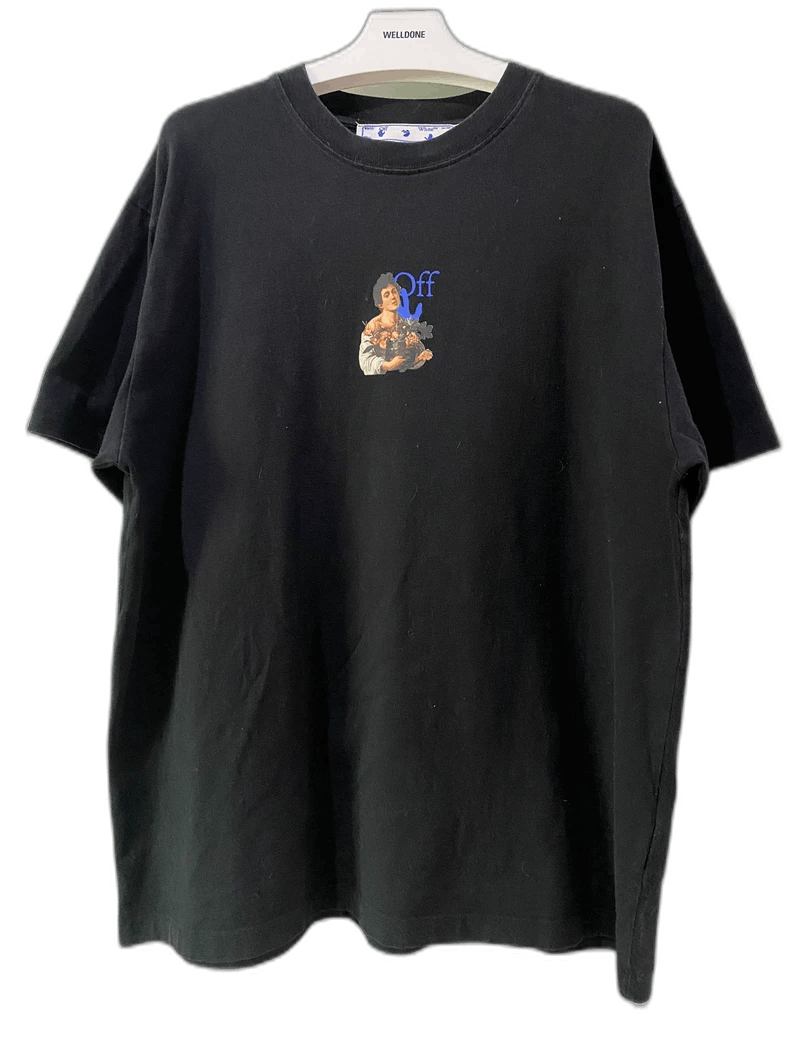 Maison MIHARA YASUHIRO Off-White Short Sleeve T-Shirt with Blue Logo-yf Size US XS / EU 42 / 0 - 1 Thumbnail