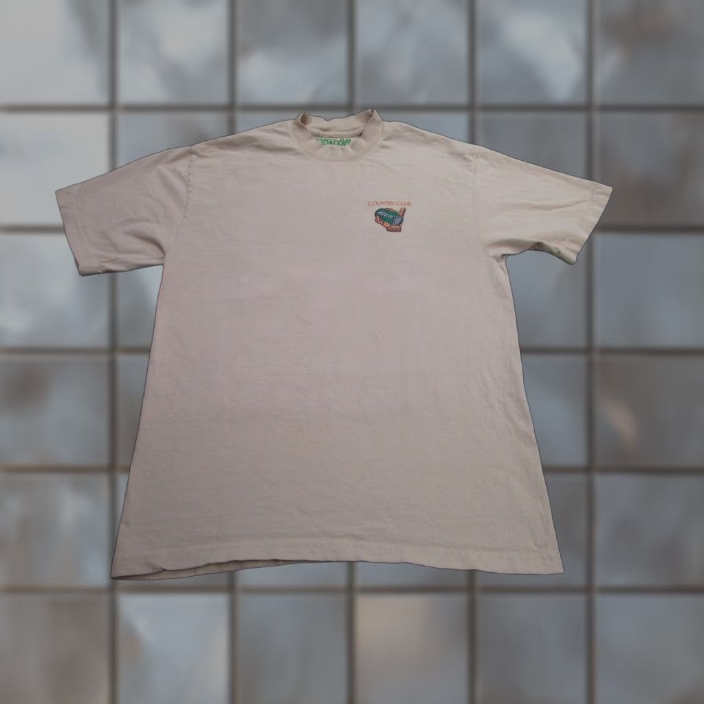 Vintage Country Club Adjacent Shirt Mens Medium Tan Golf Graphic Untuck Tee Made USA Size US M / EU 48-50 / 2 - 1 Thumbnail