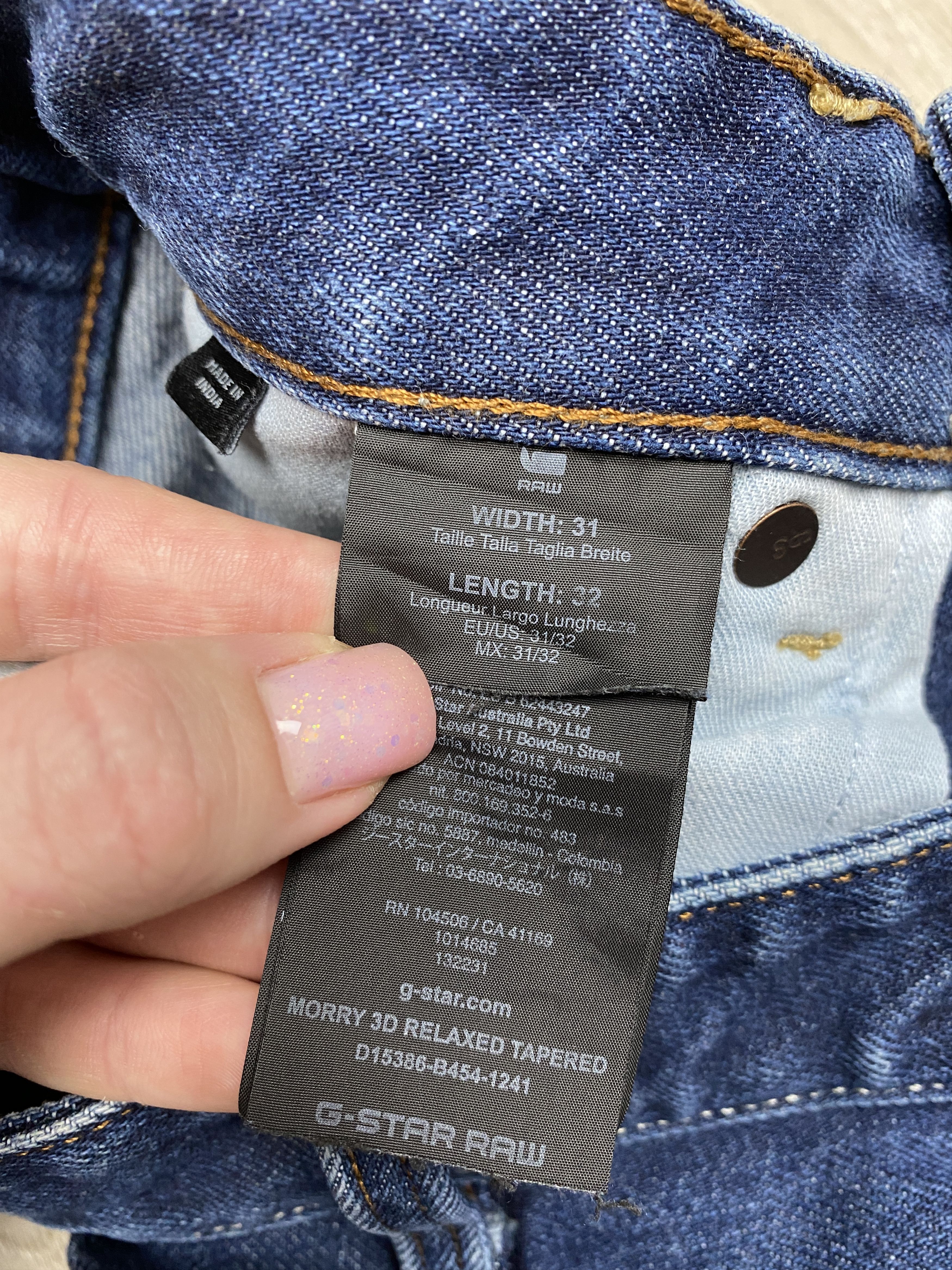 G-Star G Star Raw Selvedge Morry Relaxed Tapered Denim Pants Jeans Size US 31 - 6 Thumbnail