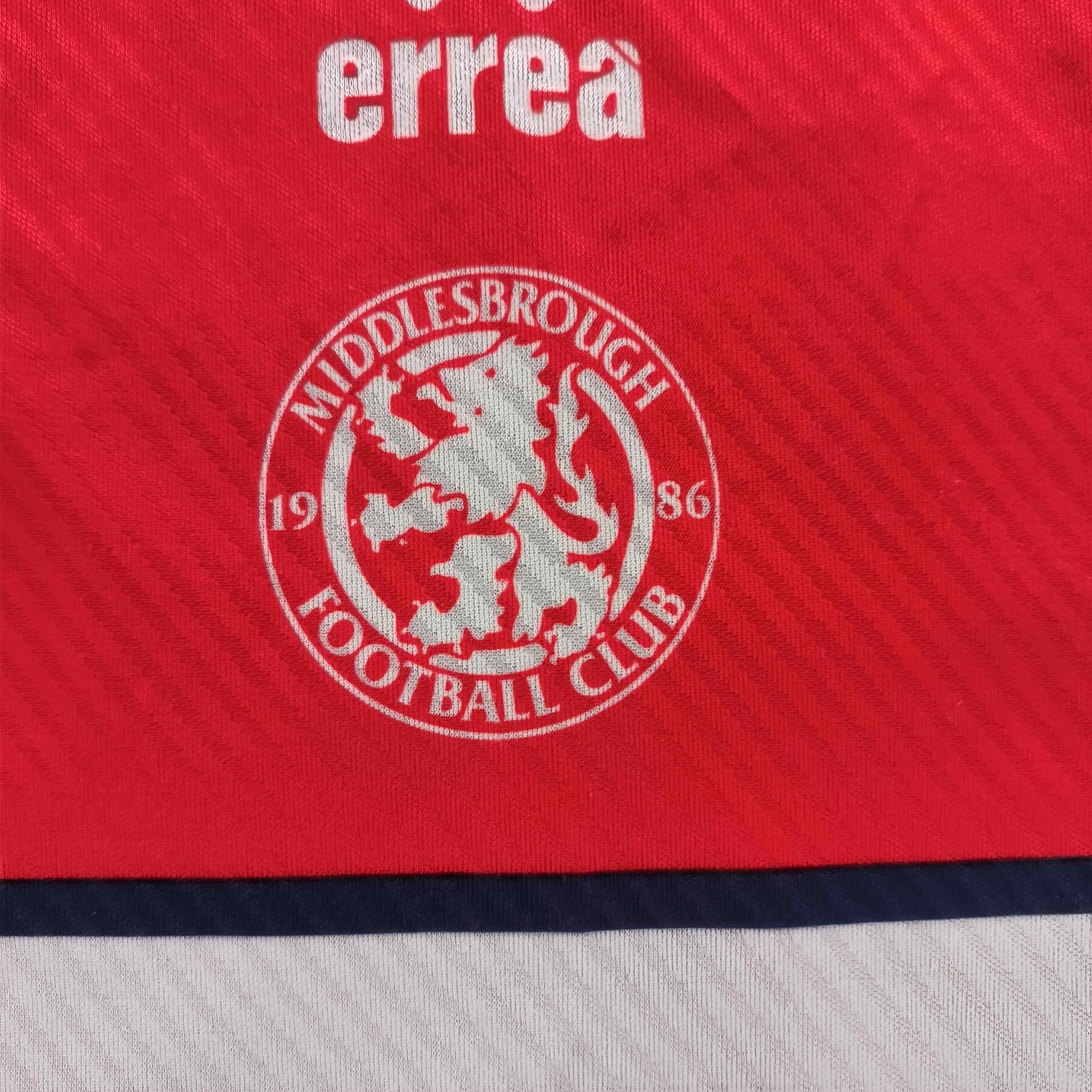 Errea Middlesbrough 1997-98 Errea home football jersey size M Size US M / EU 48-50 / 2 - 4 Thumbnail