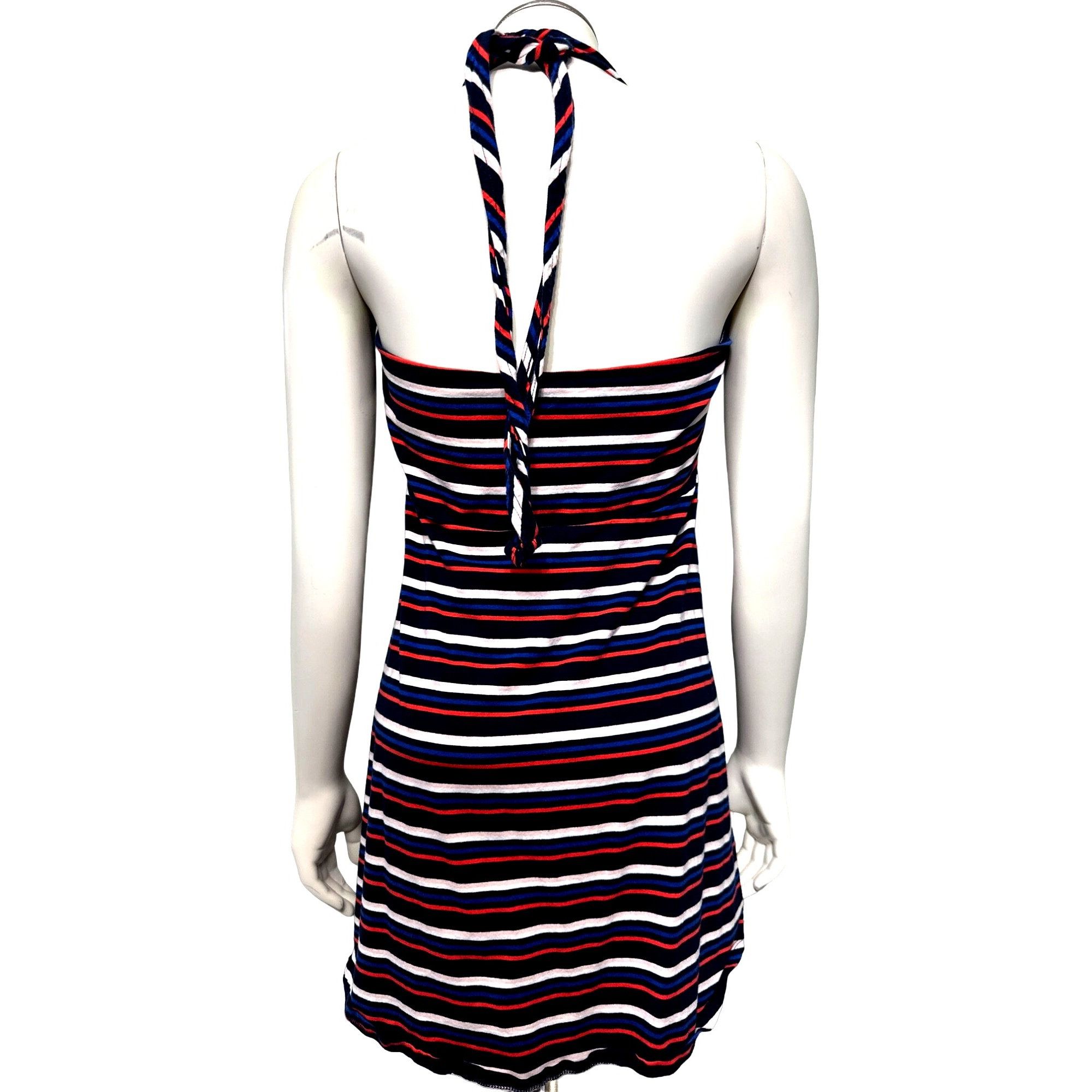 Aeropostale Striped Red White Blue Halter Dress Size Large Aeropostale D Size L / US 10 / IT 46 - 3 Thumbnail