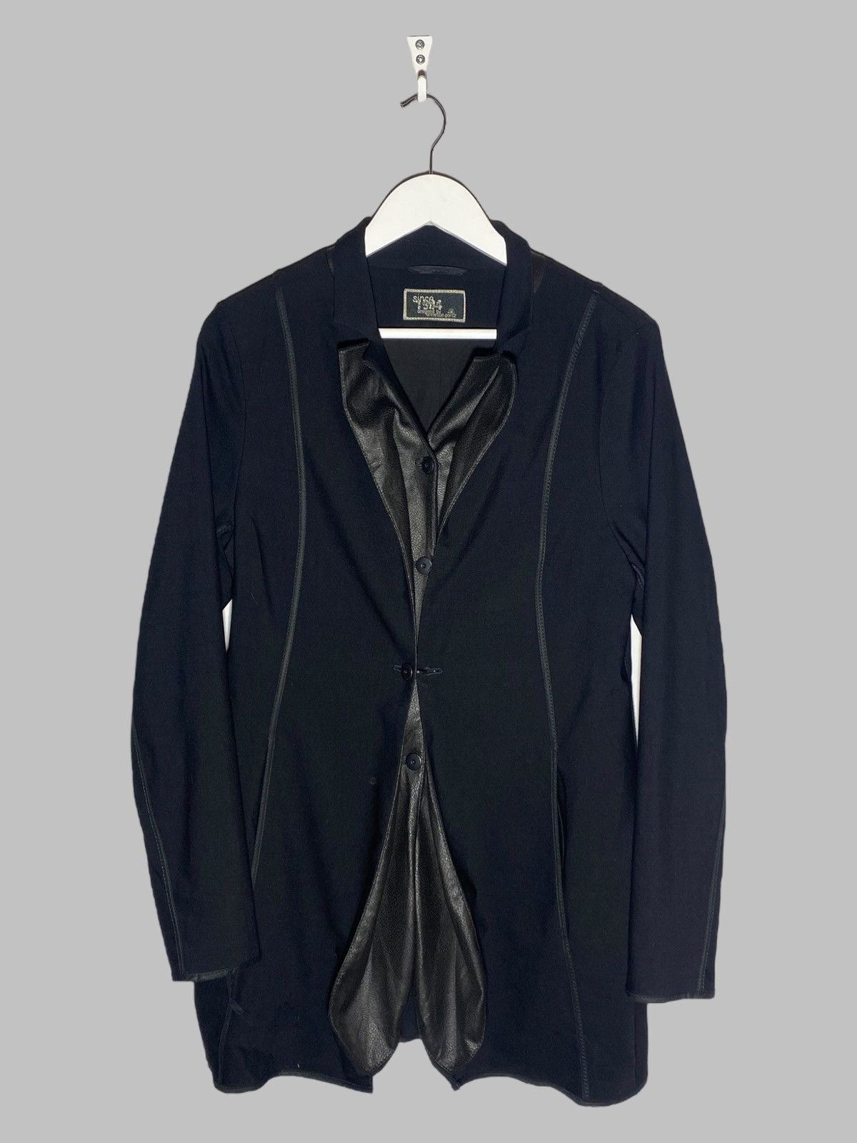 Annette Gortz Annette Gortz Black Designer Wool Cotton Blond Coat Jacket Size M / US 6-8 / IT 42-44 - 1 Thumbnail