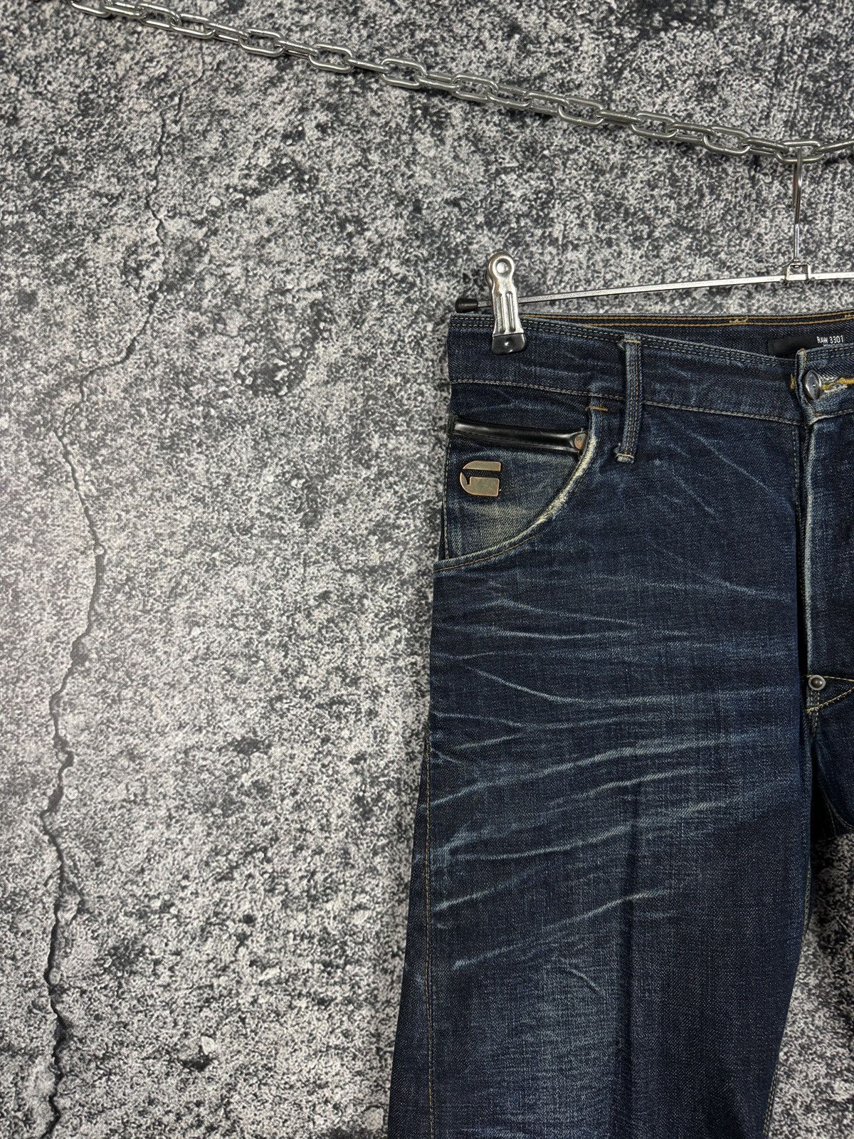 G-Star G-Star RAW 3D Denim Riley Loose Tapered Distressed Jeans Size US 30 / EU 46 - 4 Thumbnail