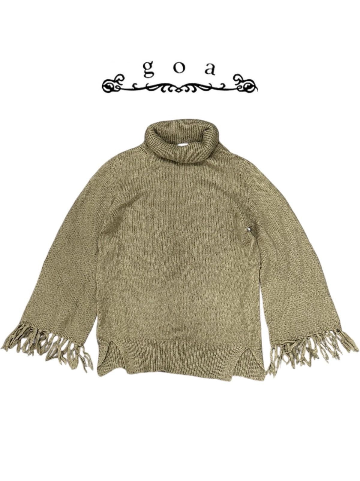 GOA GOA Japan Braided Fringe Wool/Mohair Turtleneck Knitwear Size US M / EU 48-50 / 2 - 1 Thumbnail