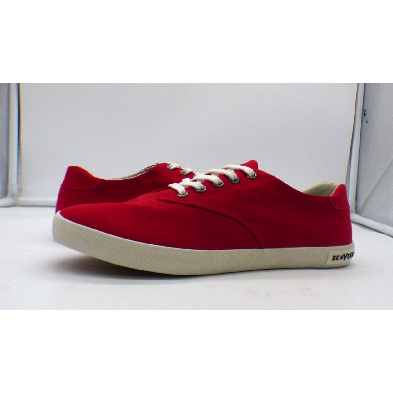 SeaVees SeeVees Women’s Palm Ave Plimsoll Sneakers, Cherry, Sz.9 Size US 9 / IT 39 - 10 Thumbnail