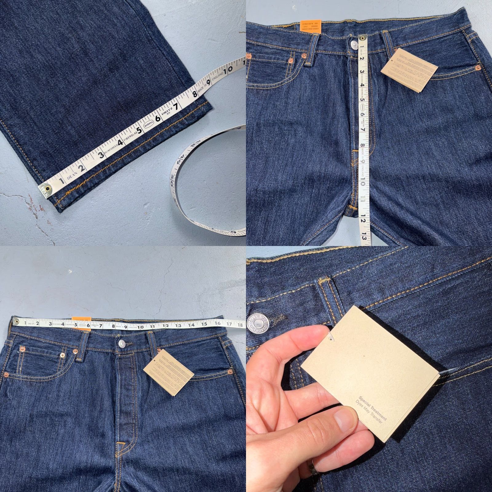 Levi's VINTAGE Levi's 501 Jeans Black Straight Leg 33x32 90s Mens Size US 33 - 8 Thumbnail