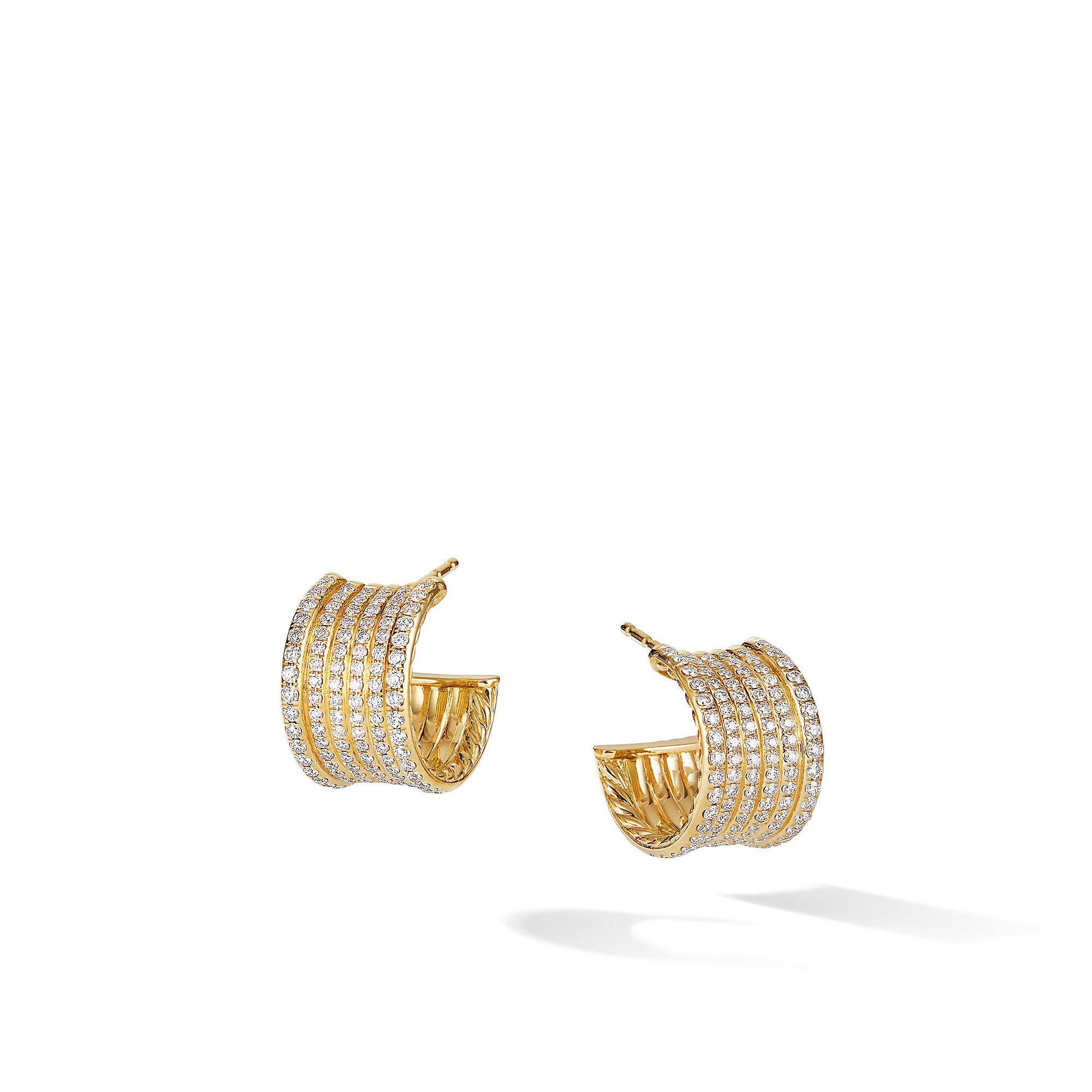 o1w1db10325 Earrings in 18K Gold with Diamonds & 15.5mm