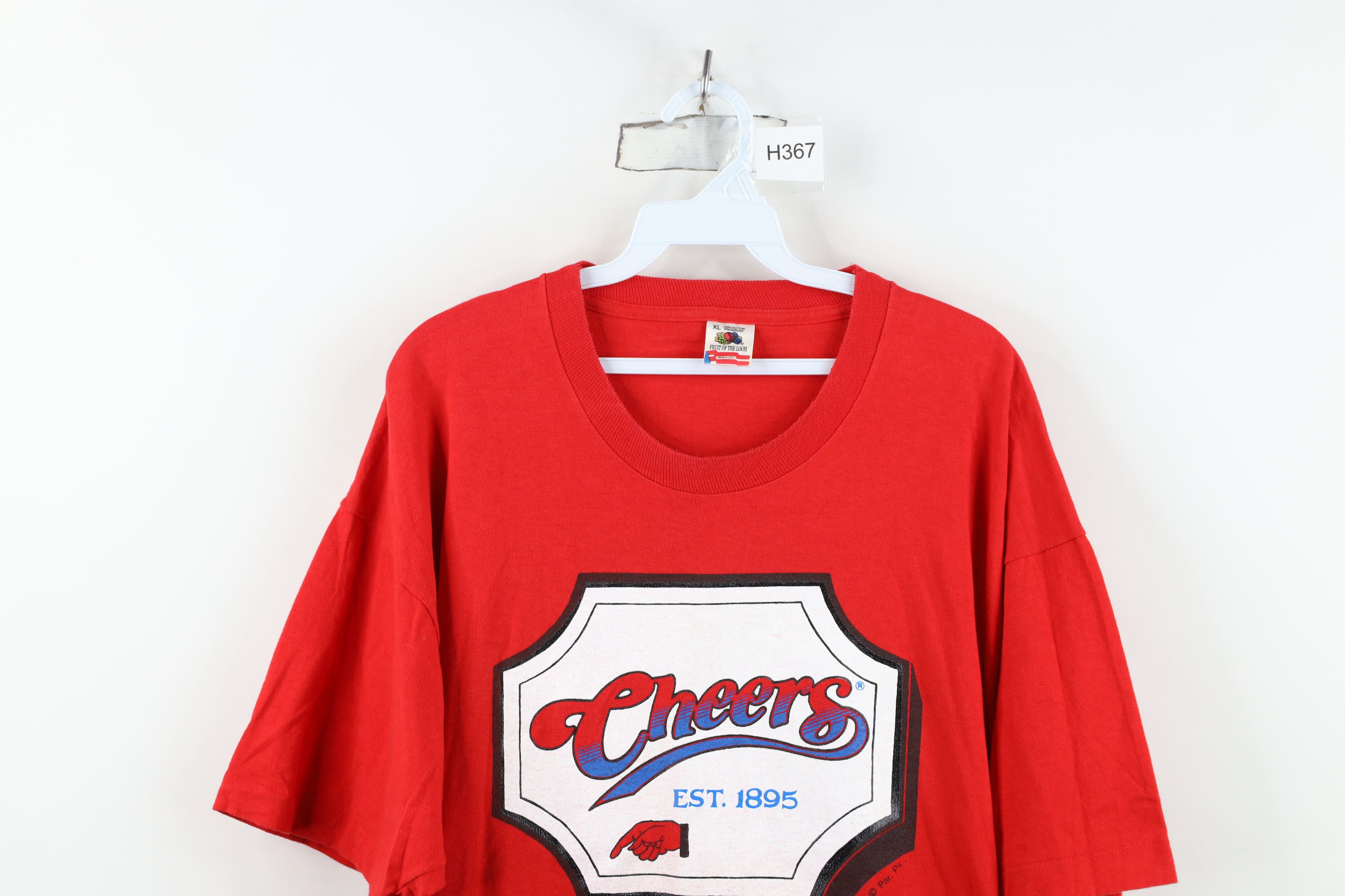 Vintage Vintage 90s Spell Cheers Boston Bar Short Sleeve T-Shirt USA Size US XL / EU 56 / 4 - 2 Thumbnail