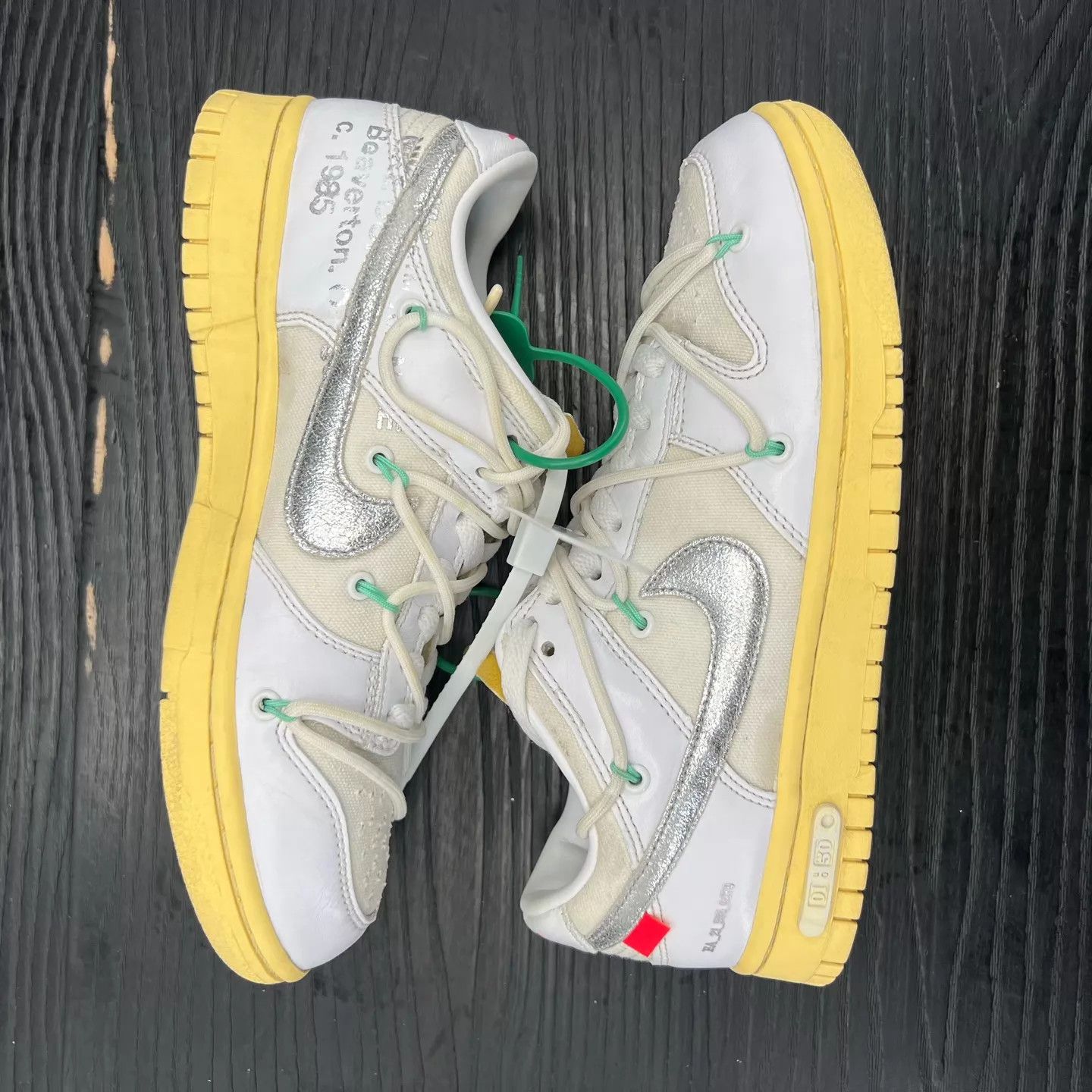 Off-White Off-White x Nike Dunk Low 'No.1' White Gum 38.5 w/box Size US 8 / IT 38 - 3 Thumbnail