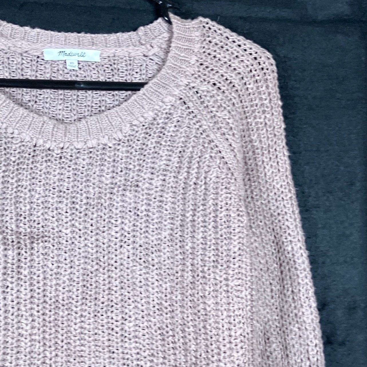Madewell Madewell Womens Sweater Brown Crew Neck Pullover Open Knit Linen Blend XS Women Knit Pullover Crew Neck Casual Winter Fall Spring Cable-Knit Apparel Size XS / US 0-2 / IT 36-38 - 5 Thumbnail