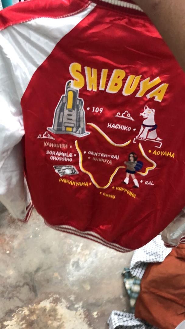 Japanese Brand × Vanquish × Vintage SUKAJAN VANQUISH SHIBUYA MA-1 SOUVENIR JACKET Size US L / EU 52-54 / 3 - 4 Thumbnail