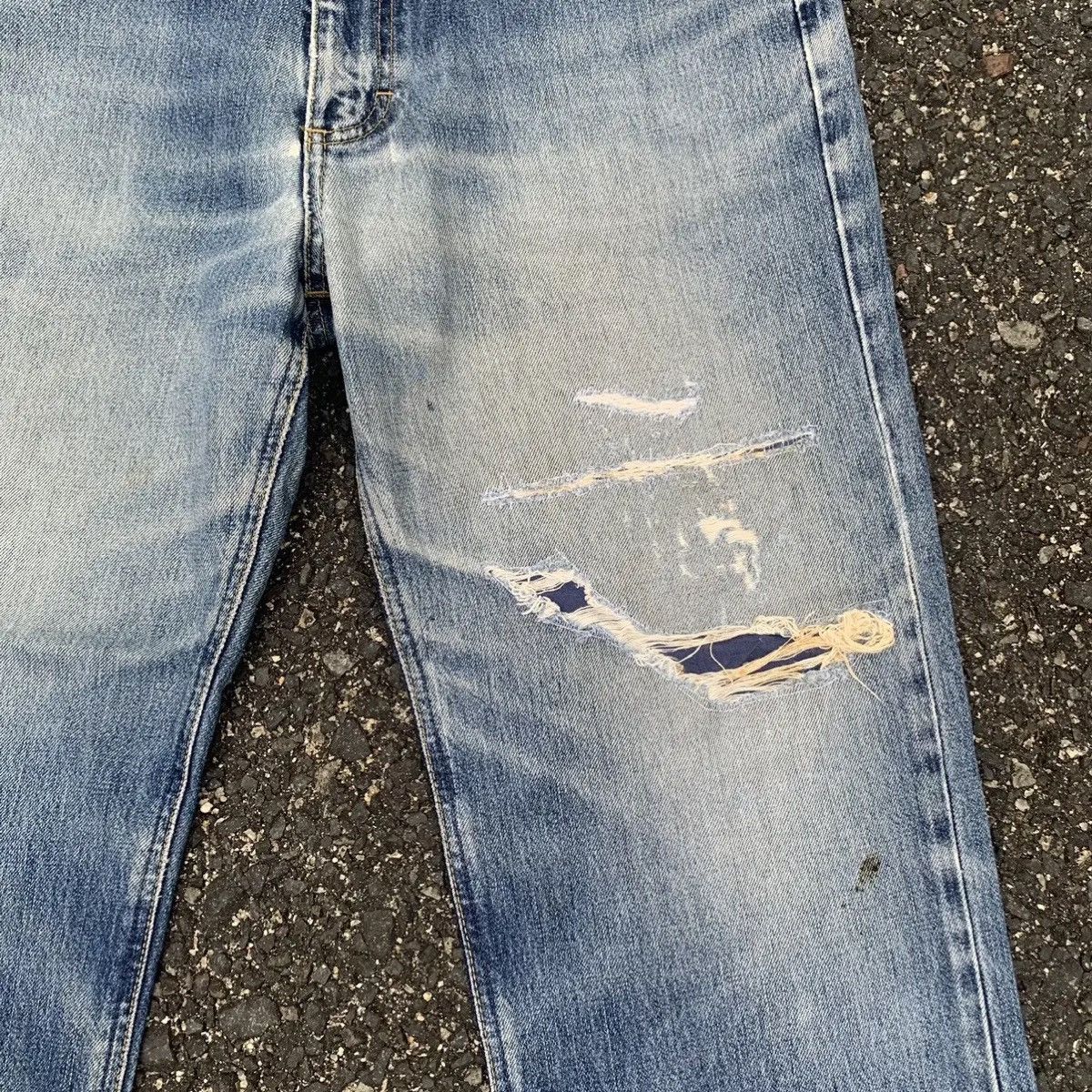 Lee Vintage Lee Riders Jeans BlueWash Distressed Denim Pants W32 Size US 32 / EU 48 - 4 Thumbnail