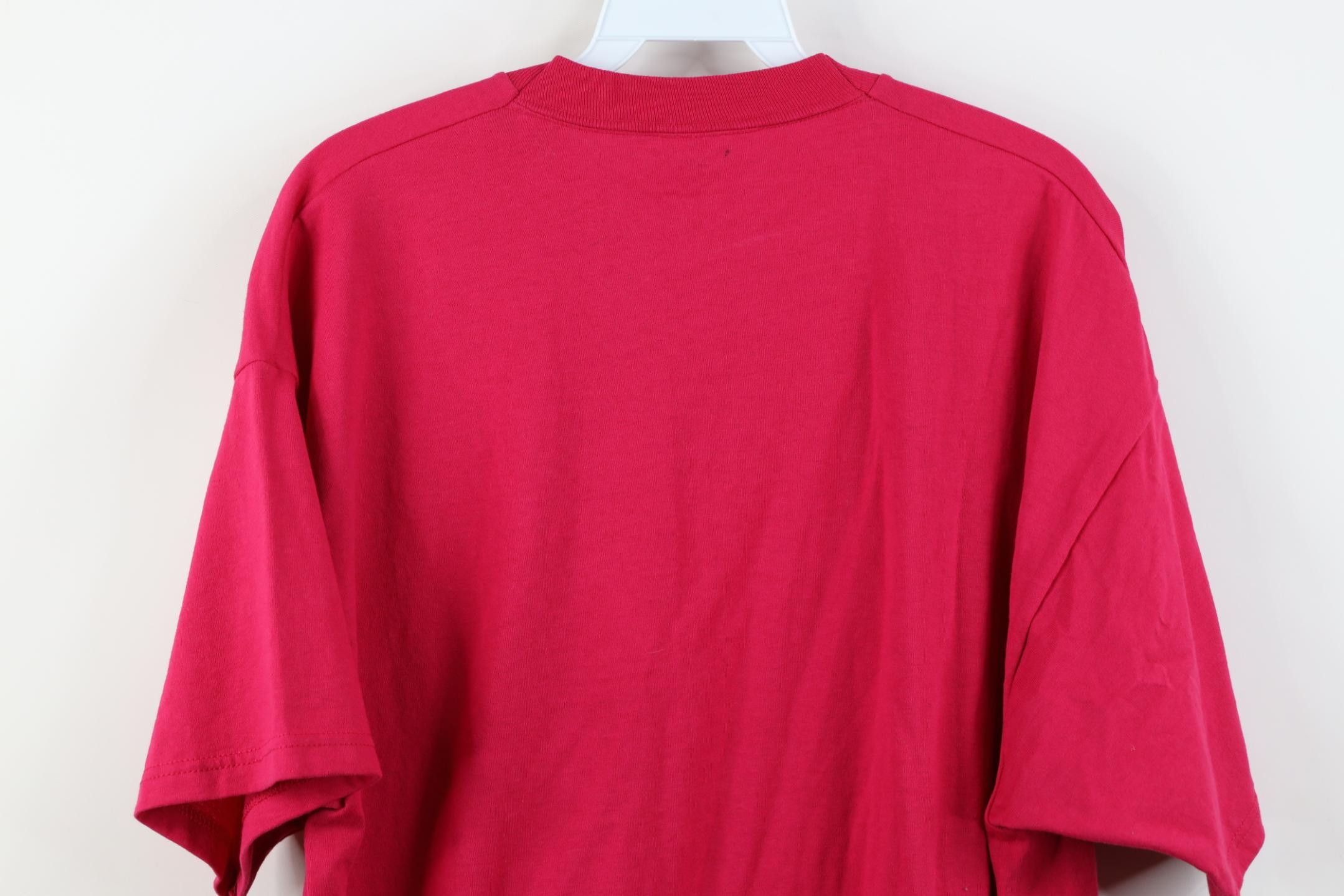 Vintage Vintage 90s Streetwear Faded Blank Short Sleeve T-Shirt Pink Size US XL / EU 56 / 4 - 10 Thumbnail