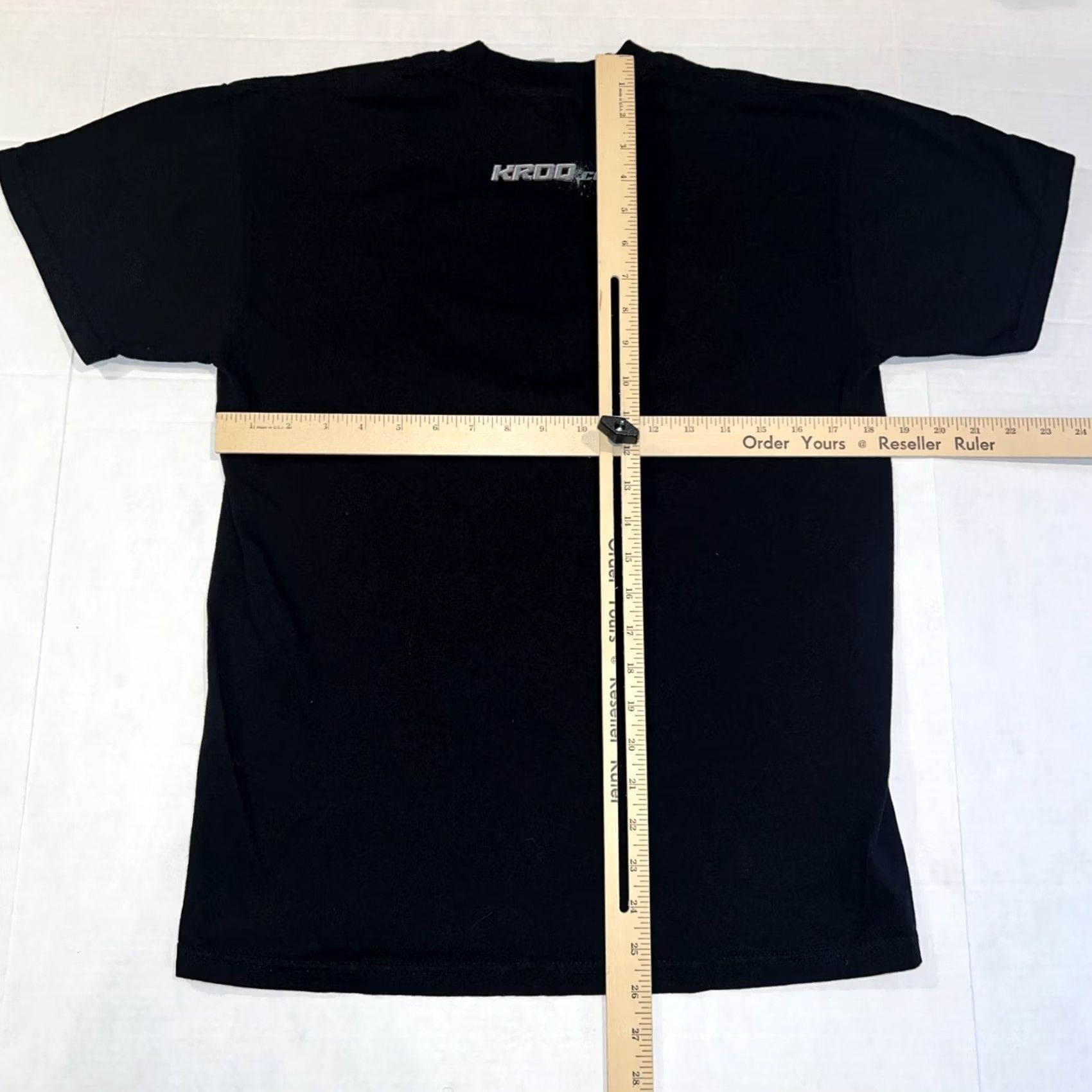 Jerzees KROQ 106.7 LA Radio Station Logo Shirt Adult Medium Black Cotton Jerzees Short Sleeve Crew Neck 80s 90s Rock Music Logo Mens Size US M / EU 48-50 / 2 - 7 Thumbnail