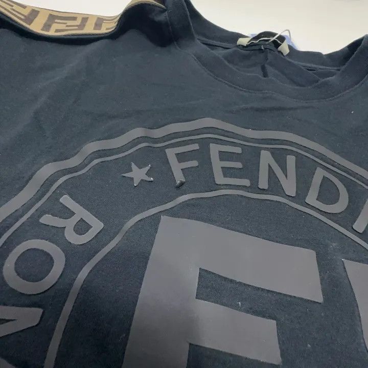 Fendi Fendi SS21 Black Knit Short Sleeve T-Shirt -2507 Size XS / US 0-2 / IT 36-38 - 5 Thumbnail