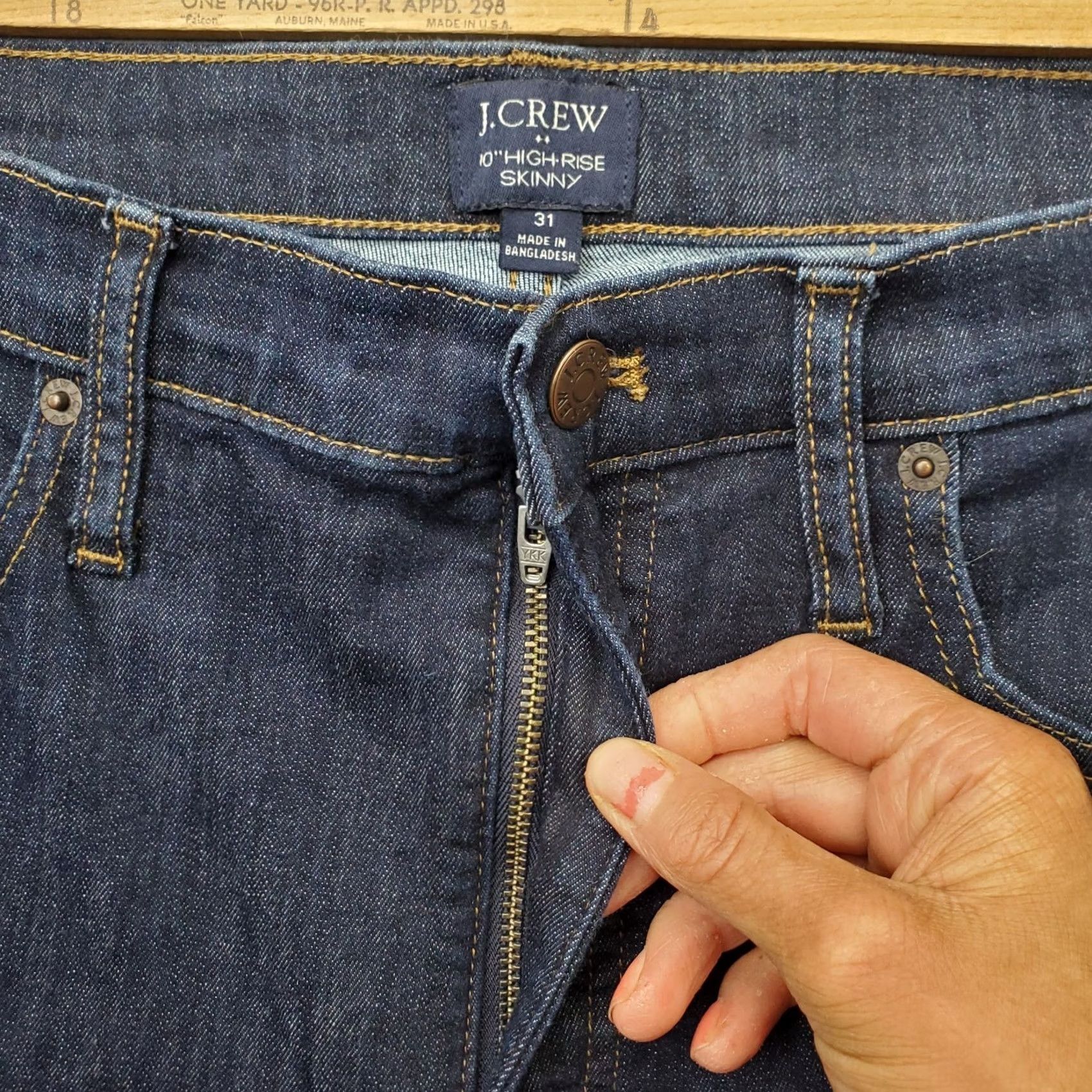 J.Crew J.CREW Skinny Jeans Womens 31 Blue Denim High Rise 5-Pocket Design Size 24" / US 00 / IT 34 - 6 Thumbnail