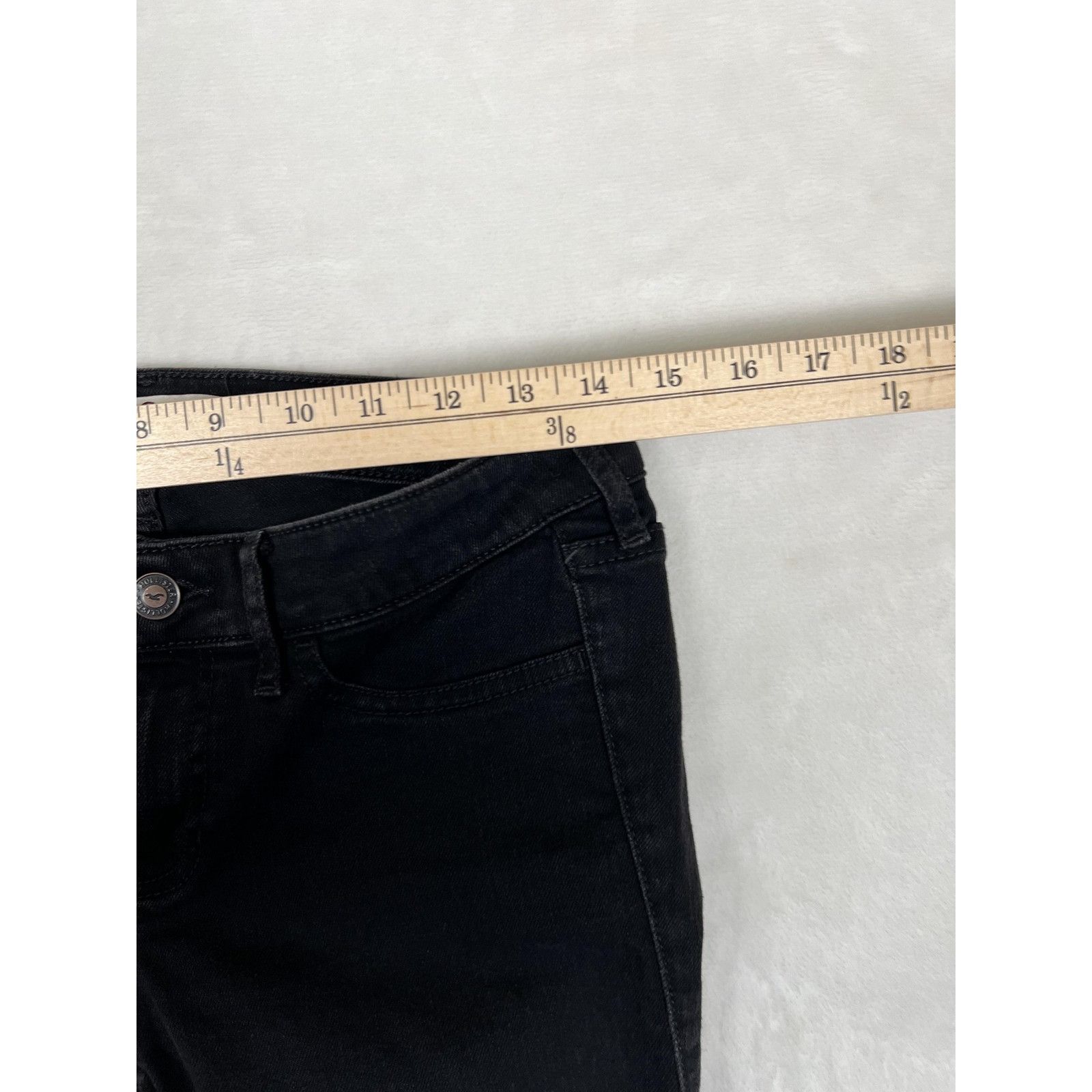 Hollister Hollister Jeans Womens 7R W28 L31 Black Dark Wash Skinny Str Size 28" / US 6 / IT 42 - 4 Thumbnail