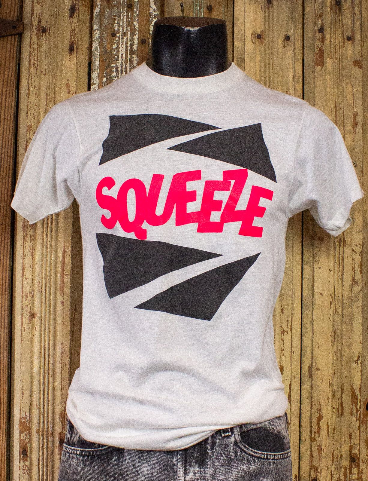 image of Band Tees x Vintage Squeeze Concert T Shirt 80's in White, Men's (Size Small)