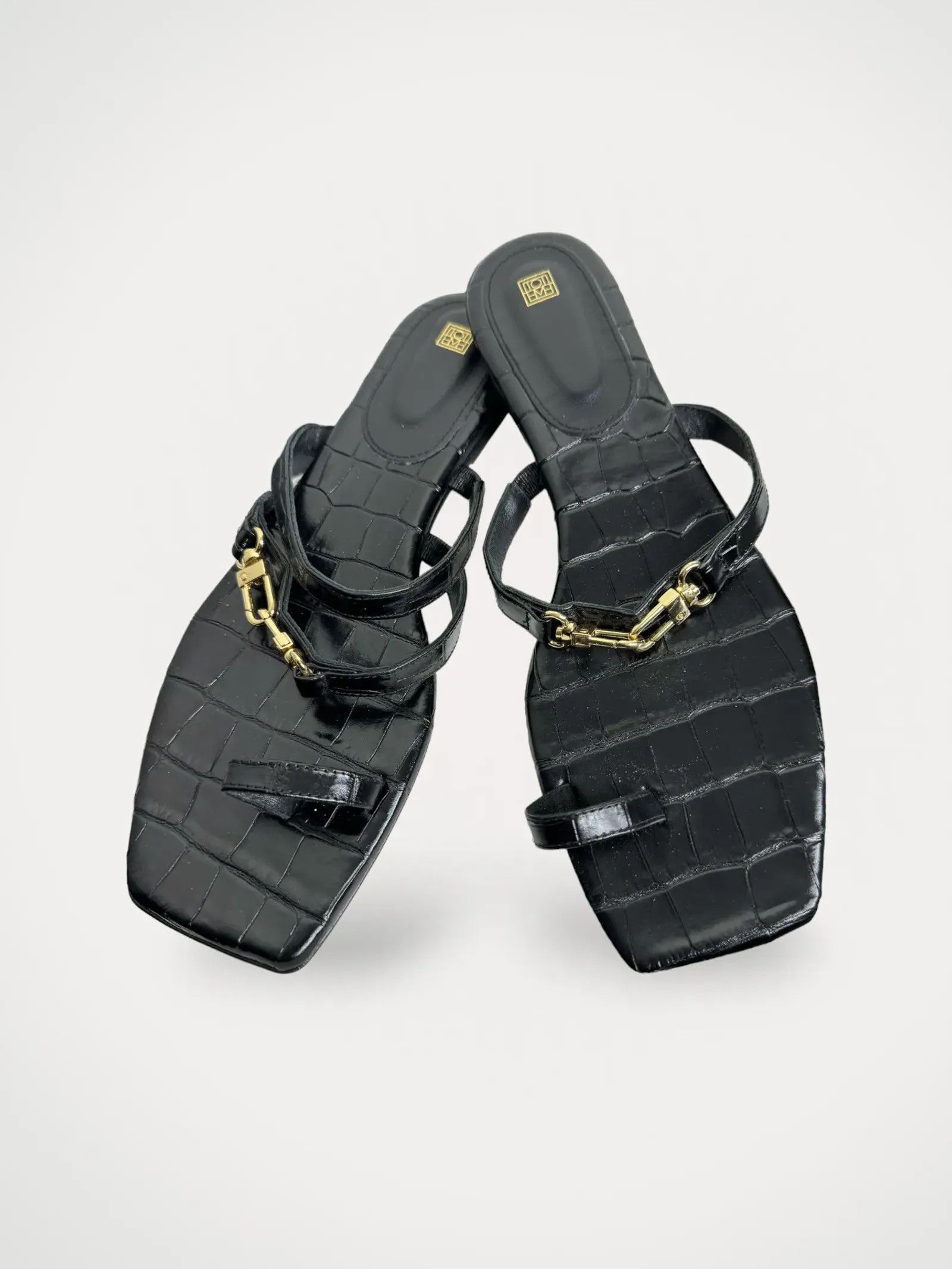 image of Toteme Sandals in Black, Women's (Size 10)