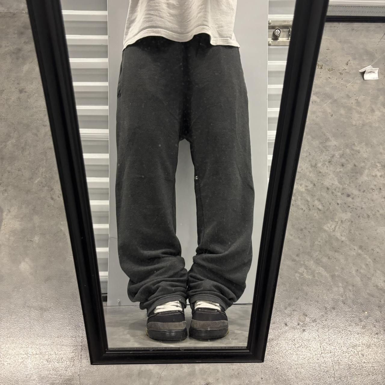 Japanese Brand × Vintage Crazy Vintage Y2K/2000s Dark Grey Skater Essential Sweatpants! Size US 36 / EU 52 - 1 Thumbnail